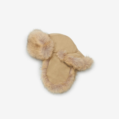 Burberry Faux Fur and Cotton Trapper Hat outlook