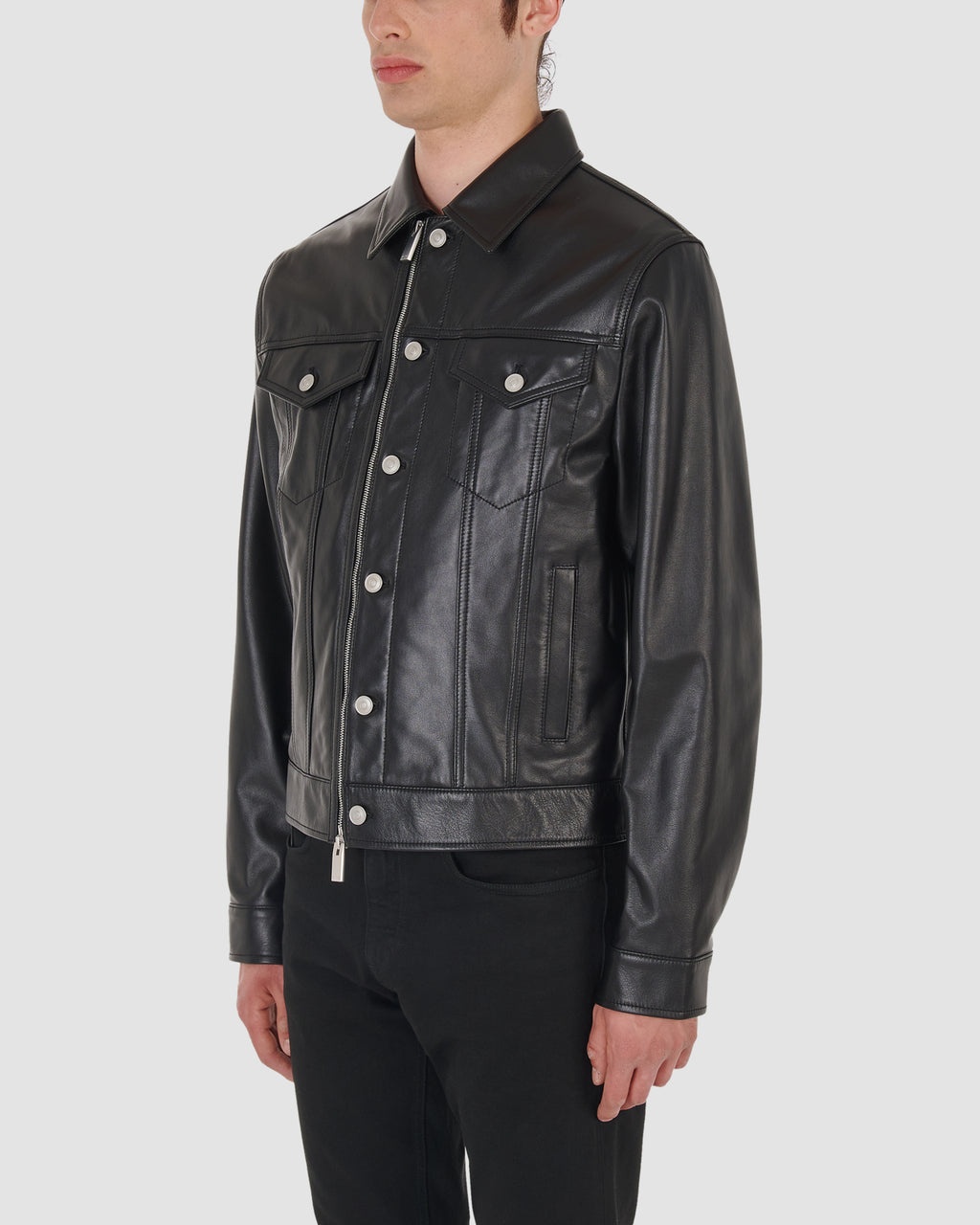 LEATHER TRUCKER JACKET - 3