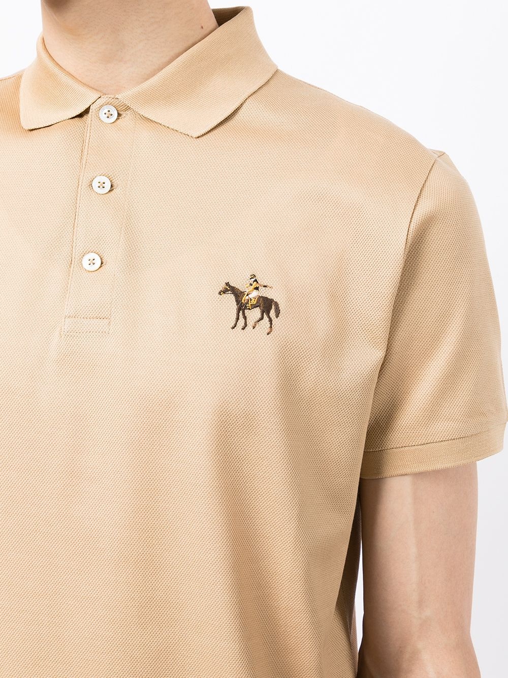 horse-embroidered polo shirt - 5