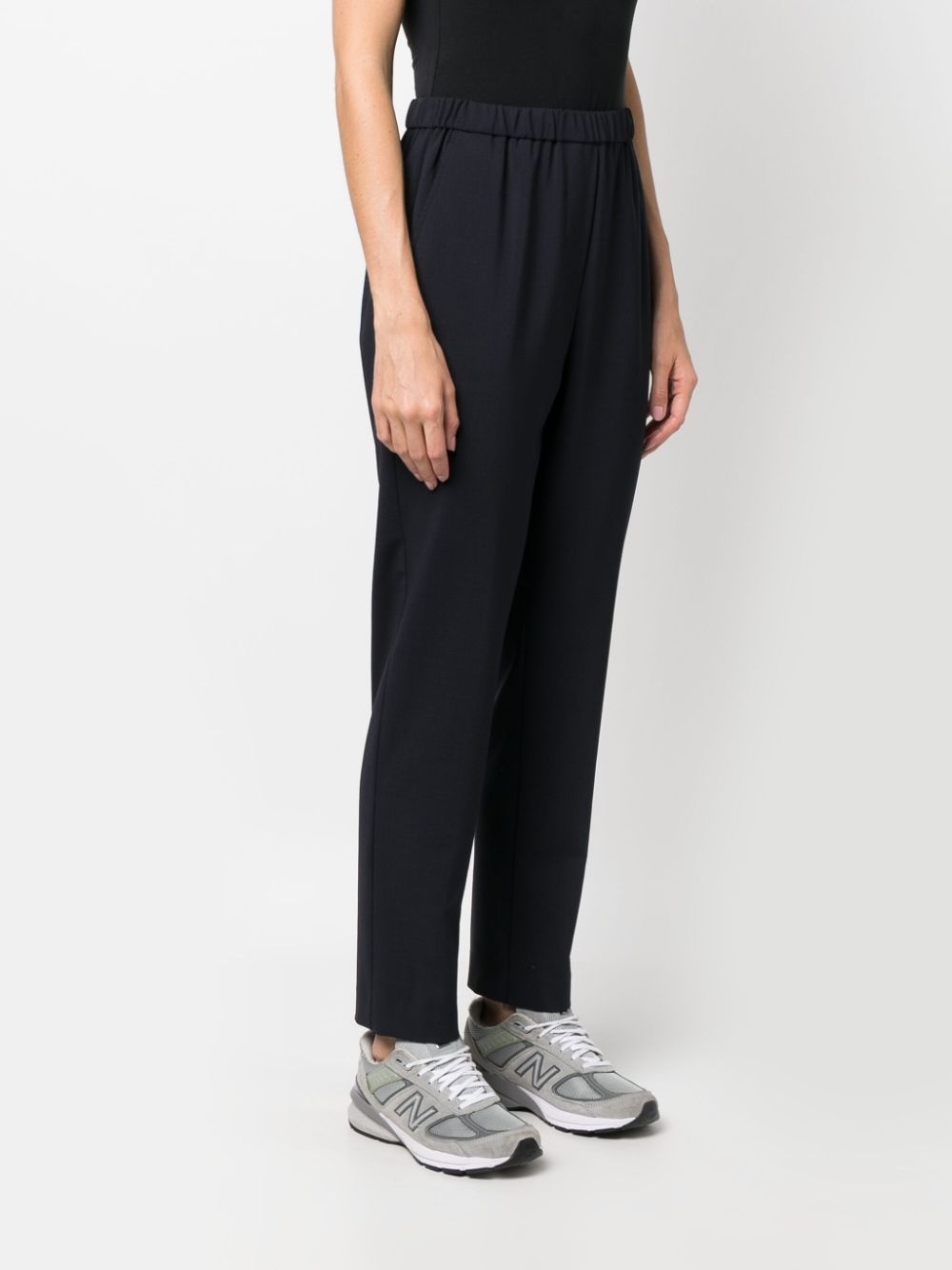 elasticated-waist tapered trousers - 3