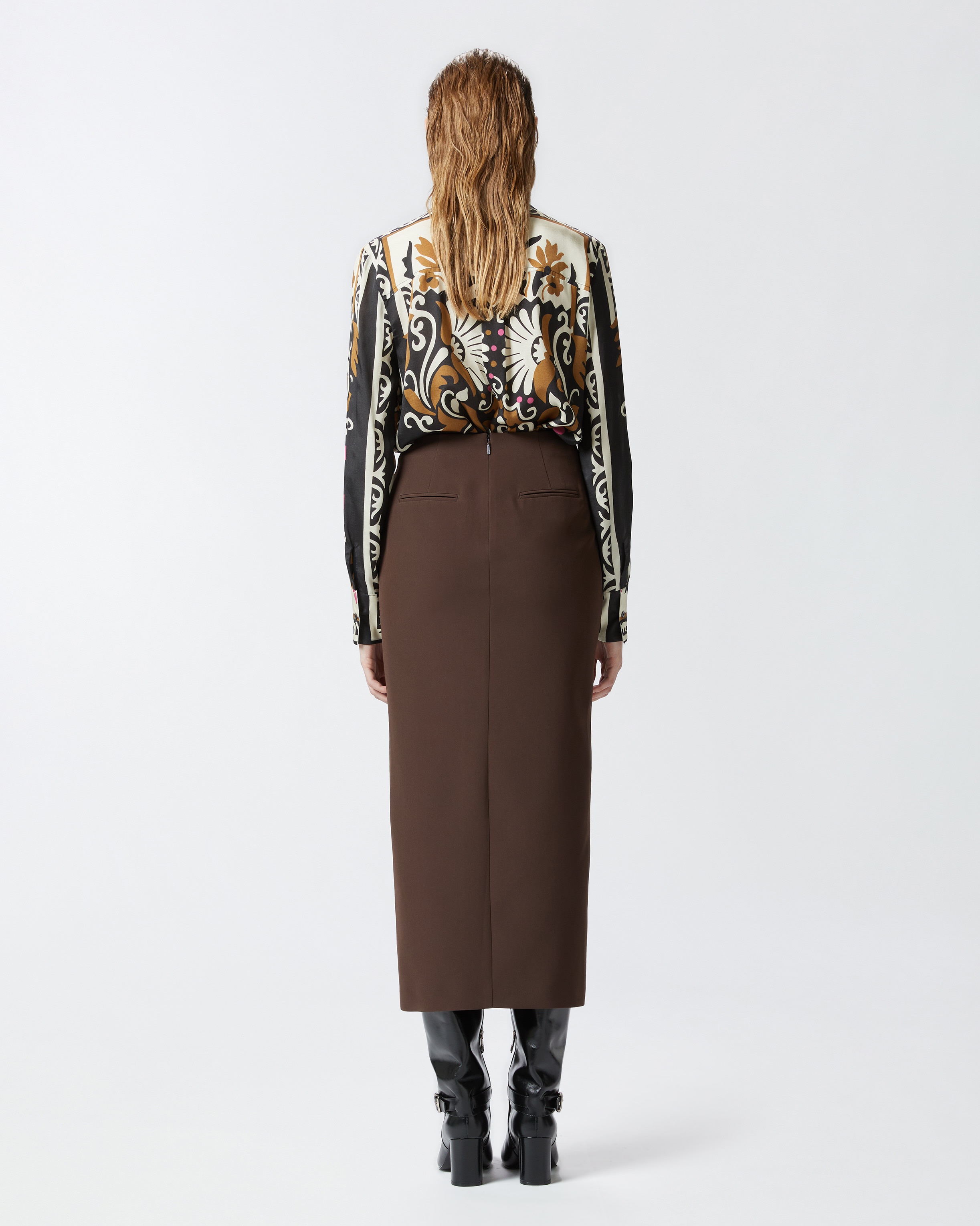 PENCIL SKIRT WITH SLIT AT THE FRONT - 4
