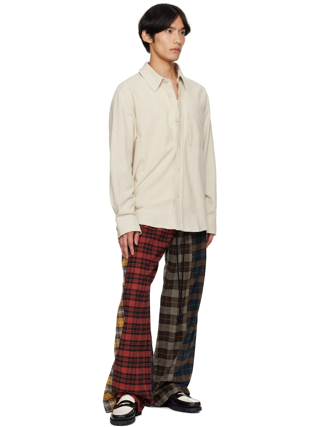 Multicolor Tartan Flannel Relaxed Lounge Pants - 4
