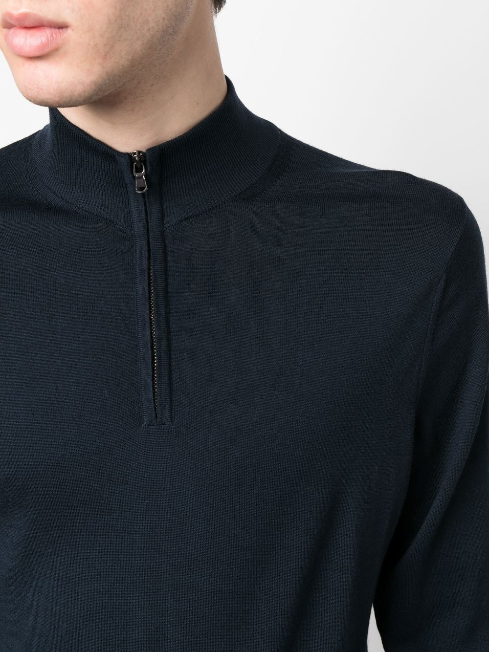 high-neck long-sleeve jumper - 5
