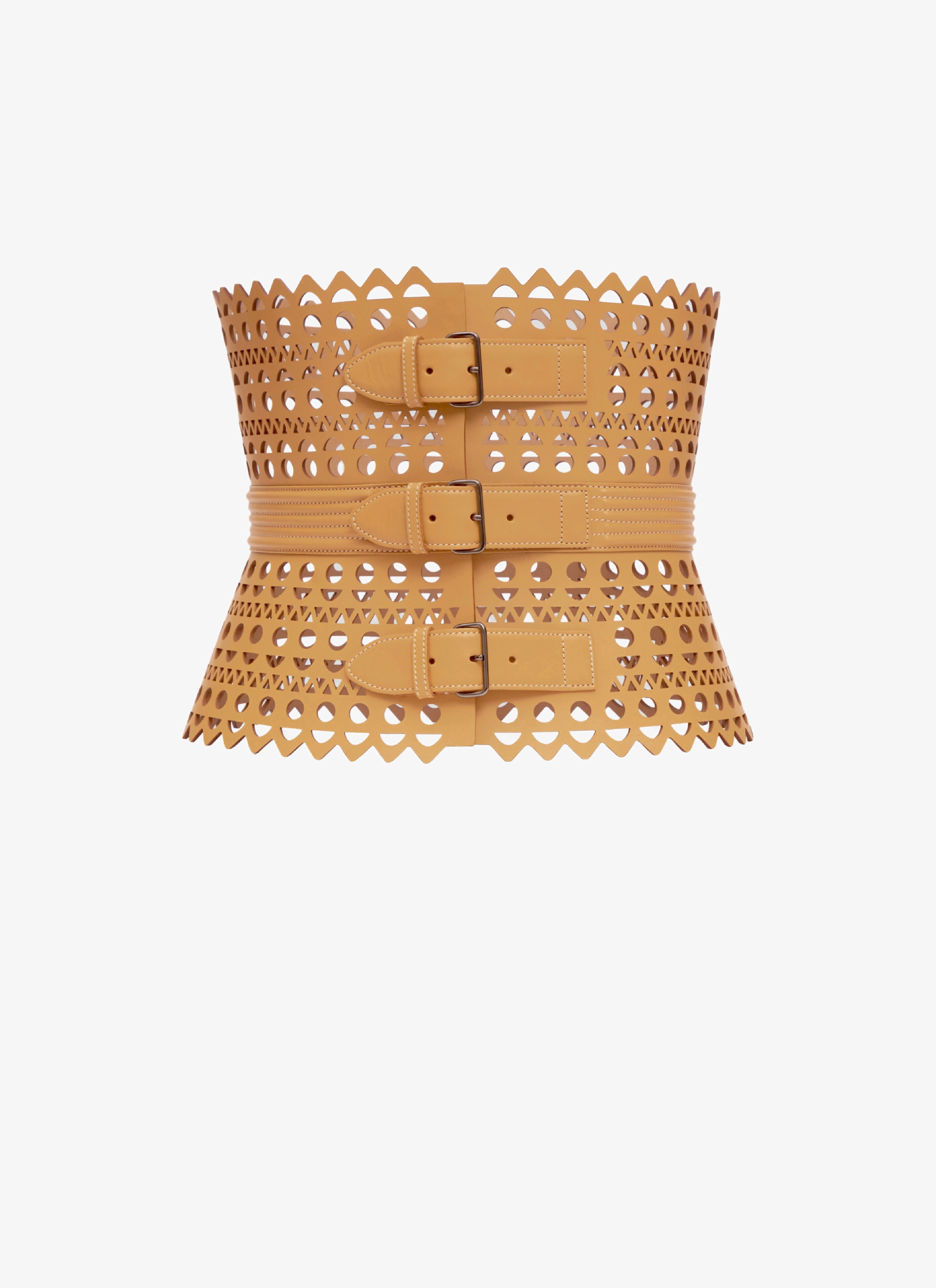 CORSET BELT IN VIENNE CALFSKIN - 1