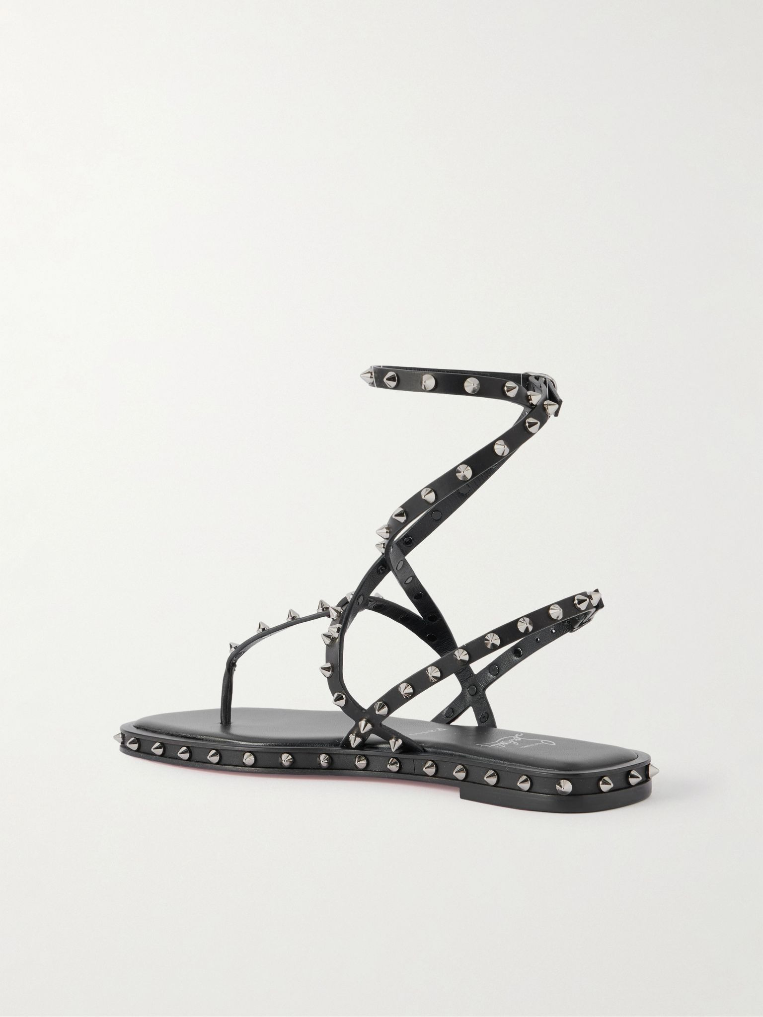 Bombina studded leather sandals Black - 3