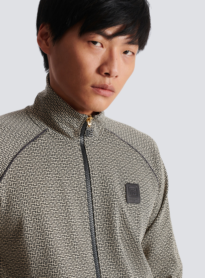 Mini monogrammed jacquard zipped jacket 7