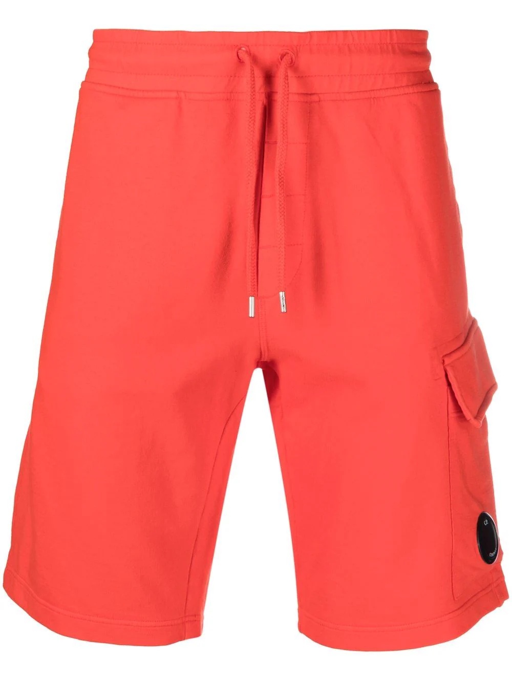 Lens-detail cotton cargo shorts - 1