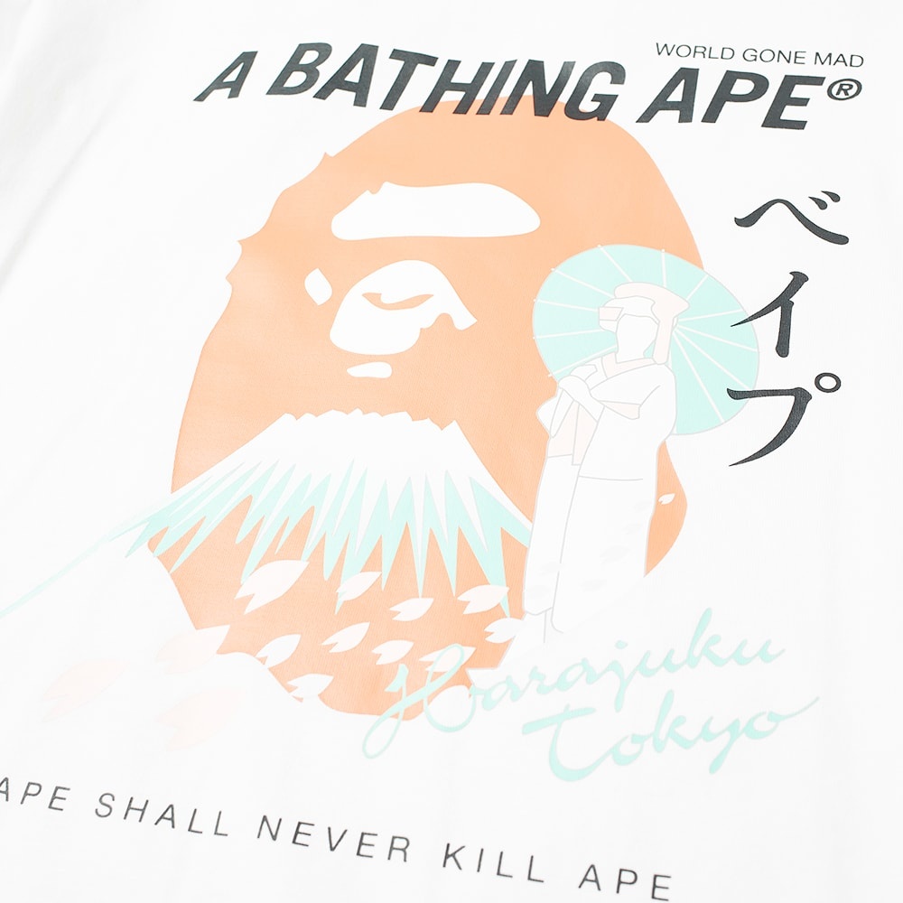 A Bathing Ape Long Sleeve Japanese Culture Souvenir Relaxed Tee - 5