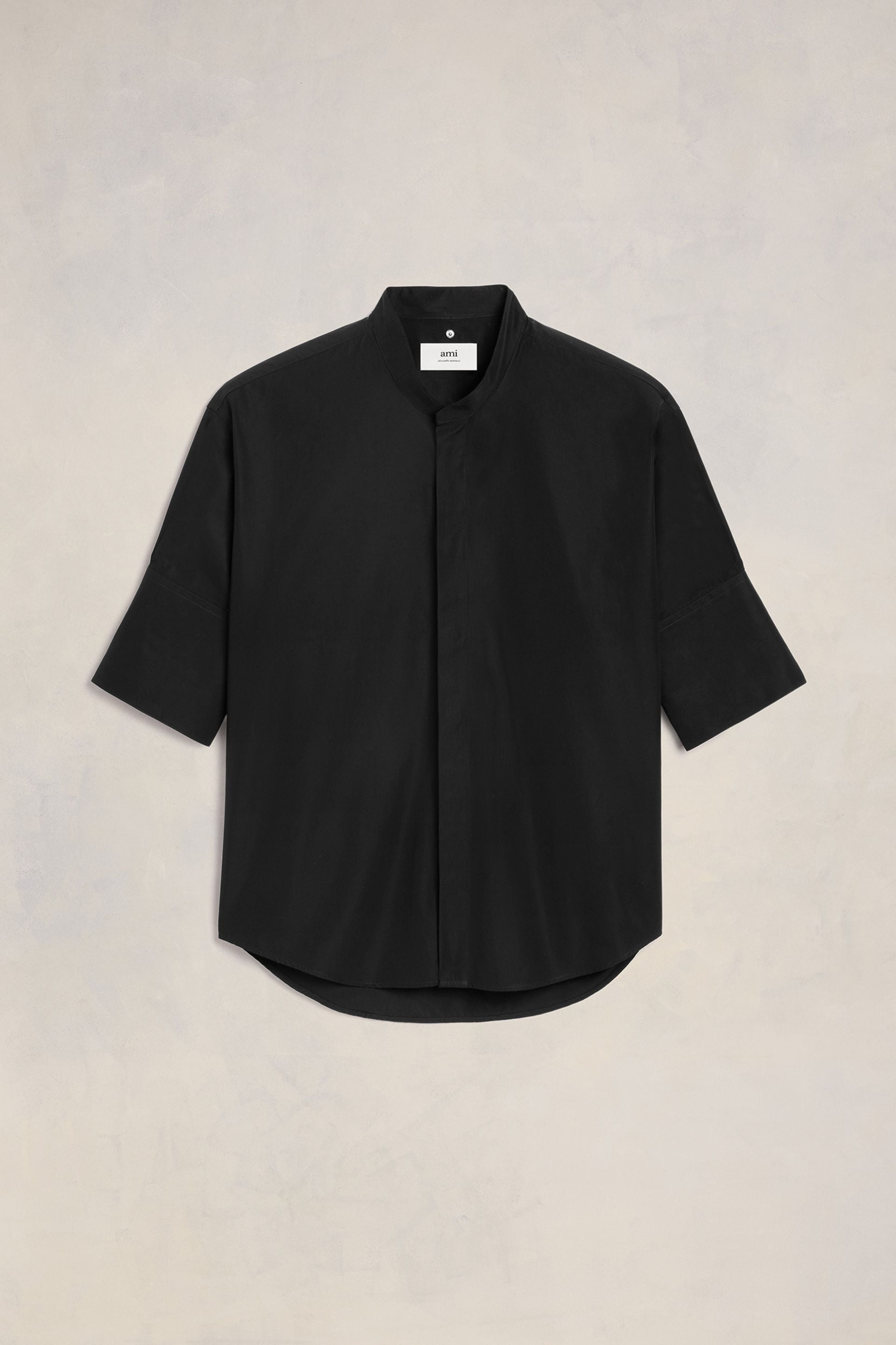 Oversize Shirt With Mao Collar - 3