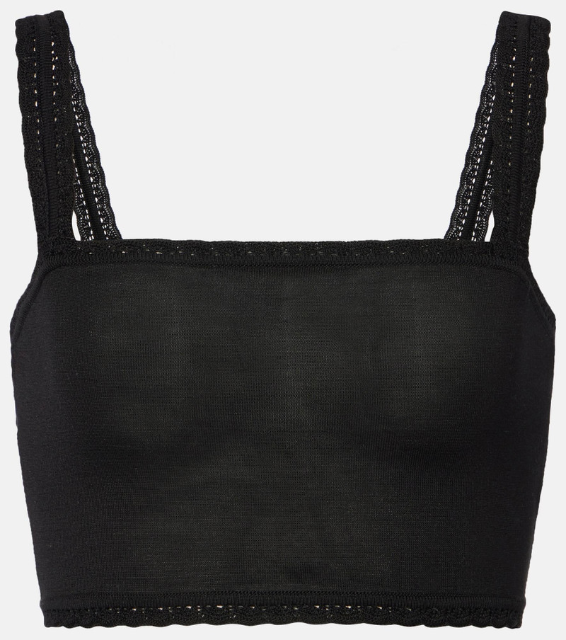 Knitted silk crop top - 1