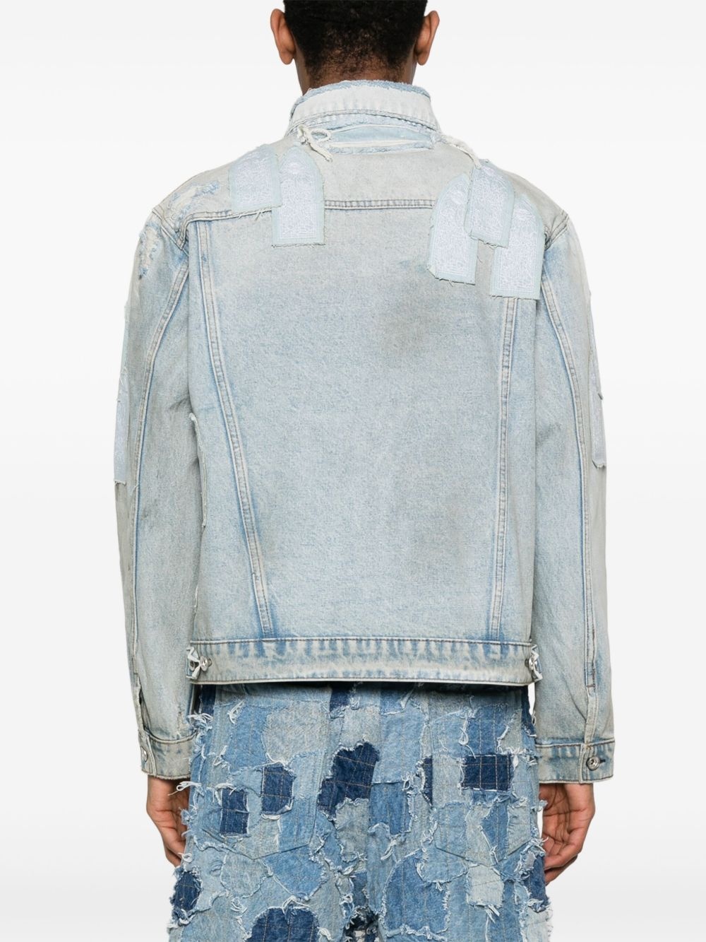 Patched Arched denim jacket - 4