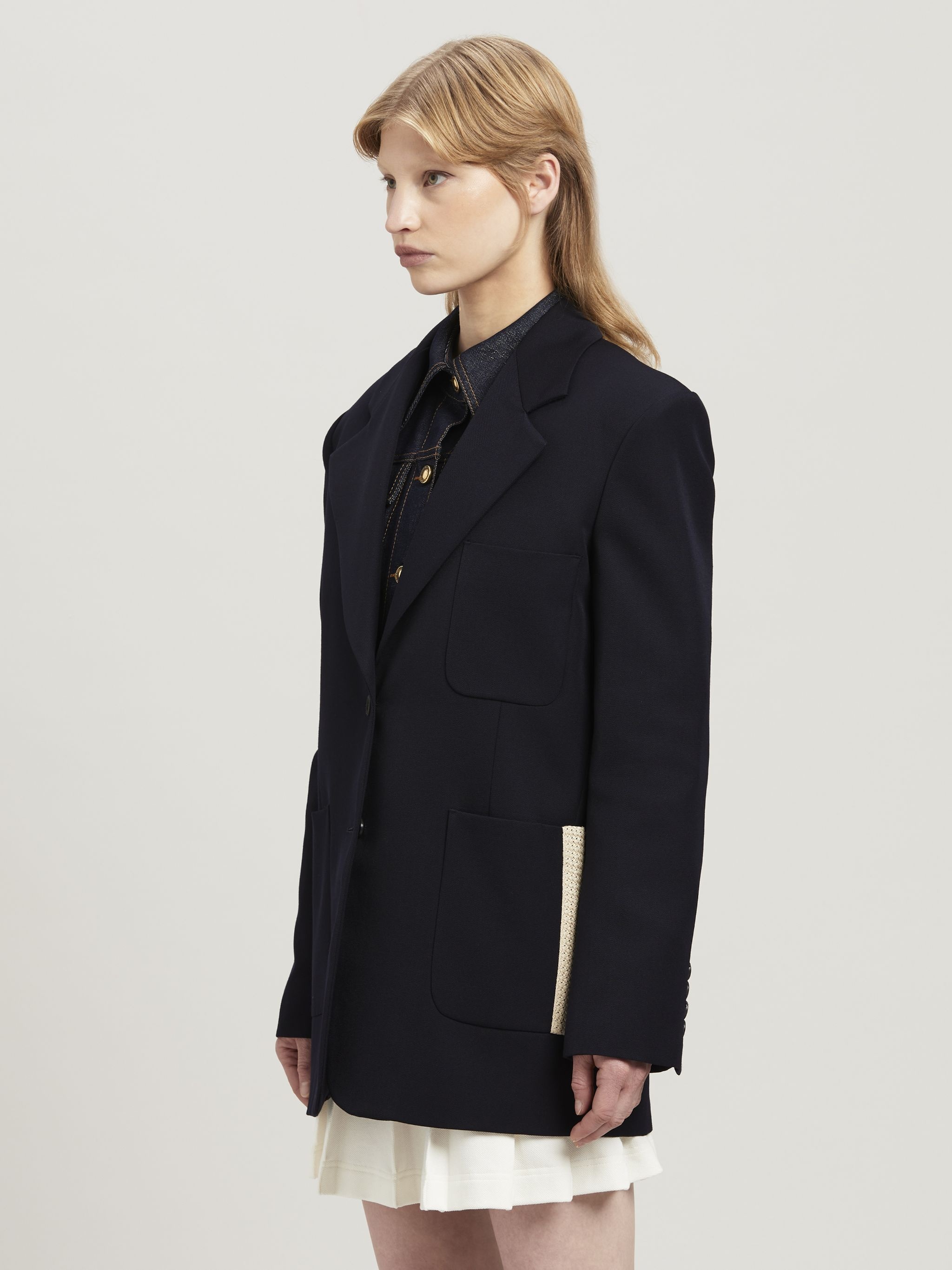 Wool Blend Blazer - 4
