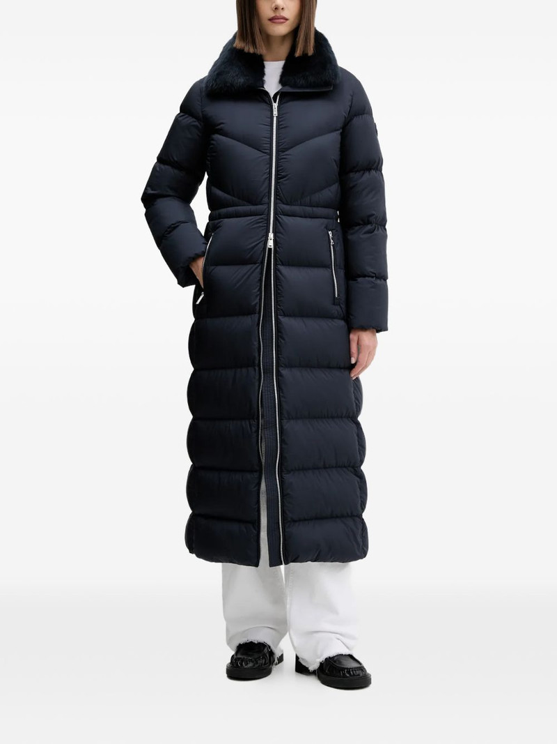 MOOSE KNUCKLES fur-trim longline jacket outlook