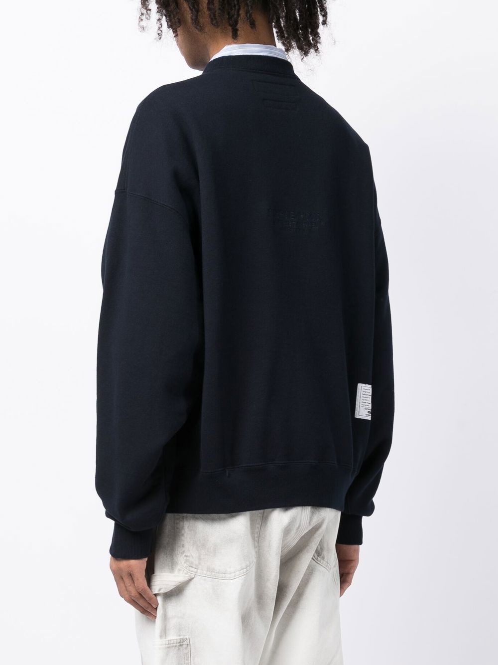 embroidered-logo cotton sweatshirt - 4