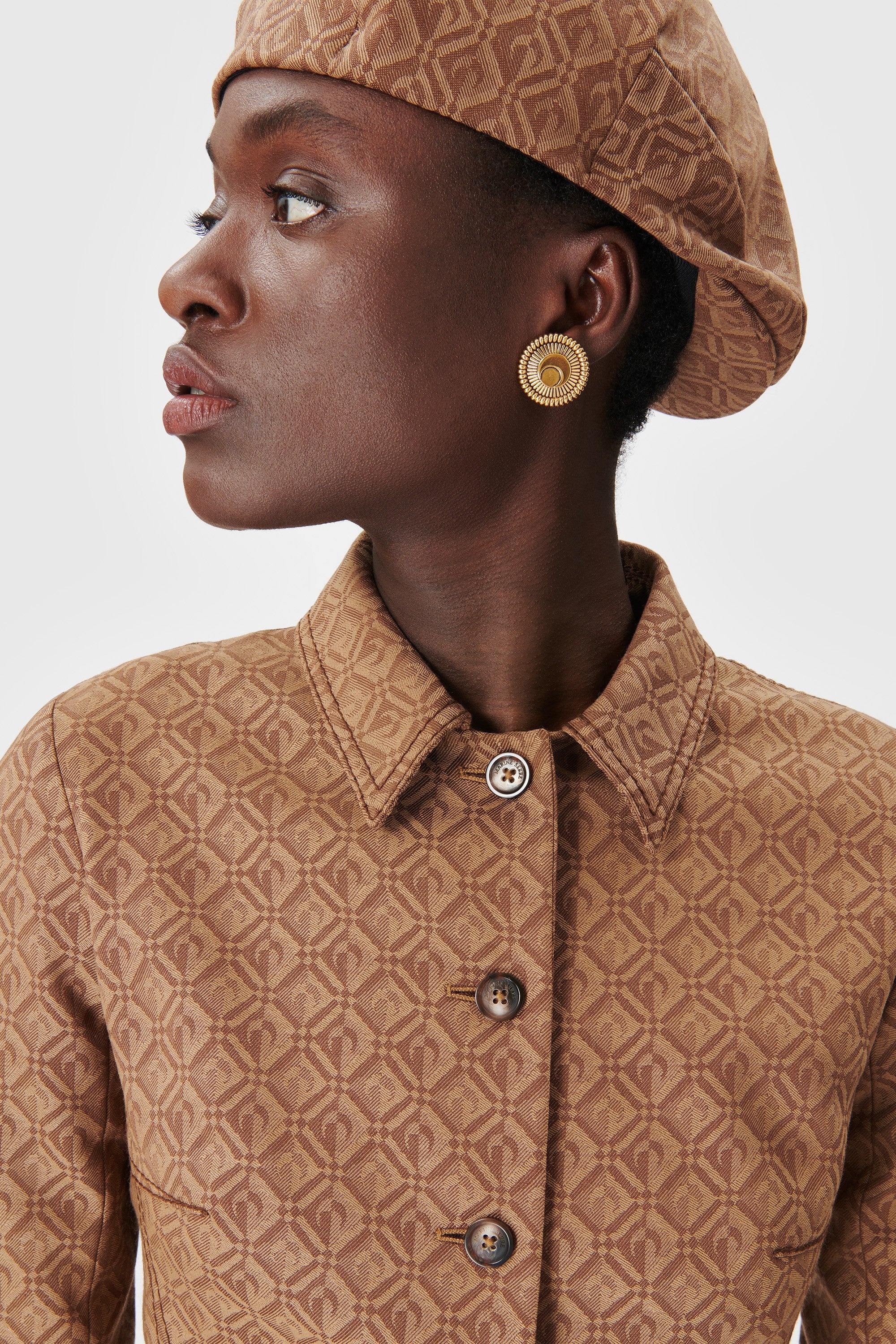 Regenerated Moon Diamant Tailoring Jacquard Beret - 5