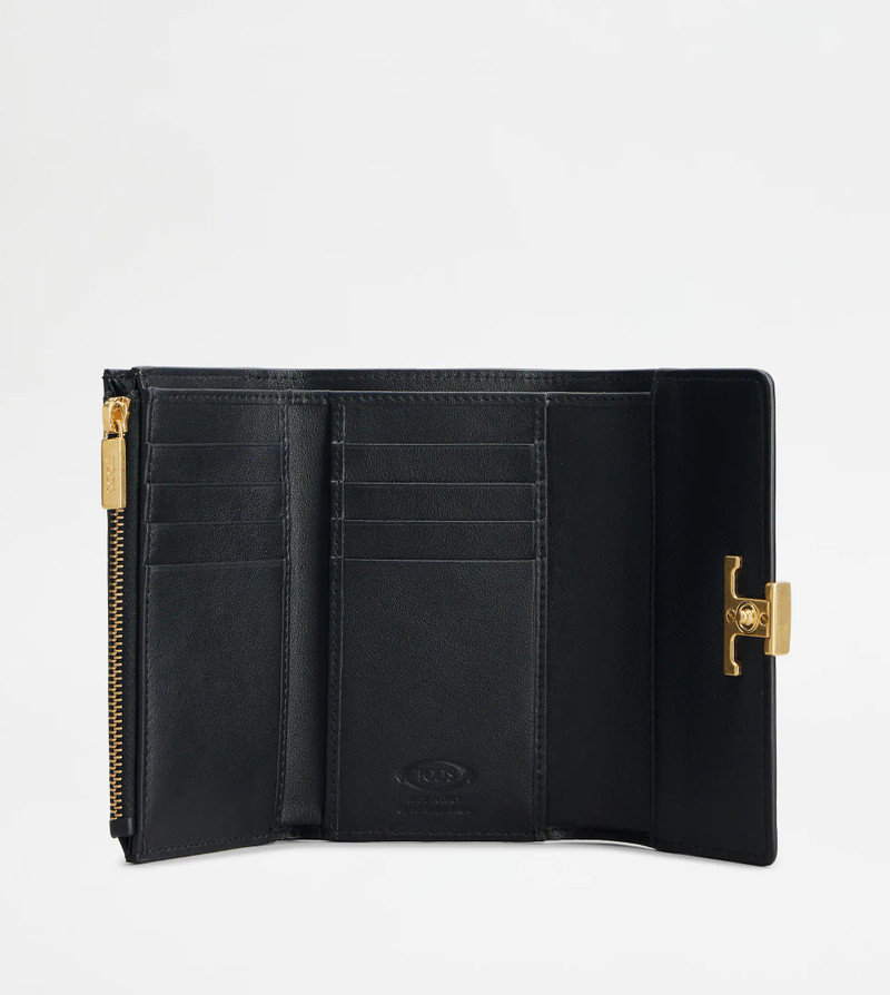 Tod's TIMELESS WALLET IN LEATHER - BLACK outlook