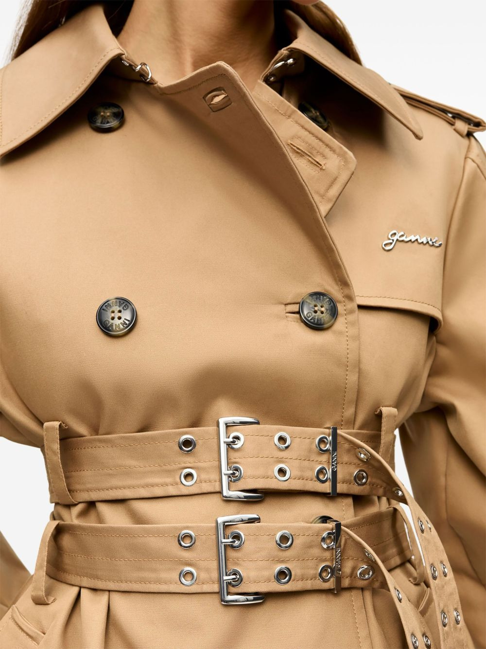 belted trench coat - 4