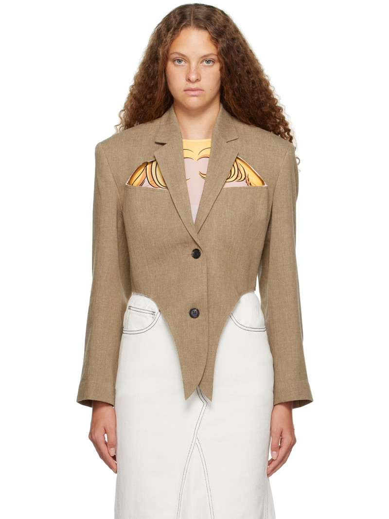 커트아웃 단 하나 breasted blazer 1