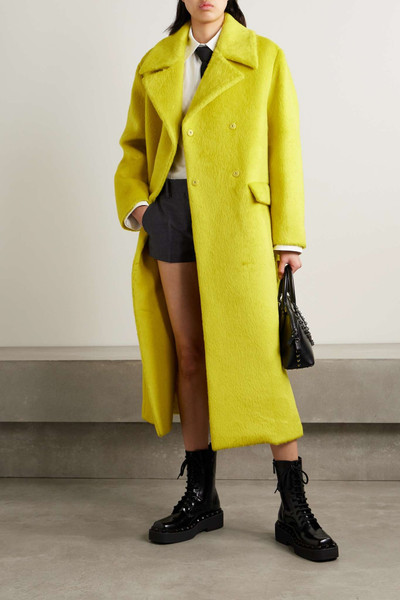 Valentino Oversized double-breasted llama and wool-blend coat outlook
