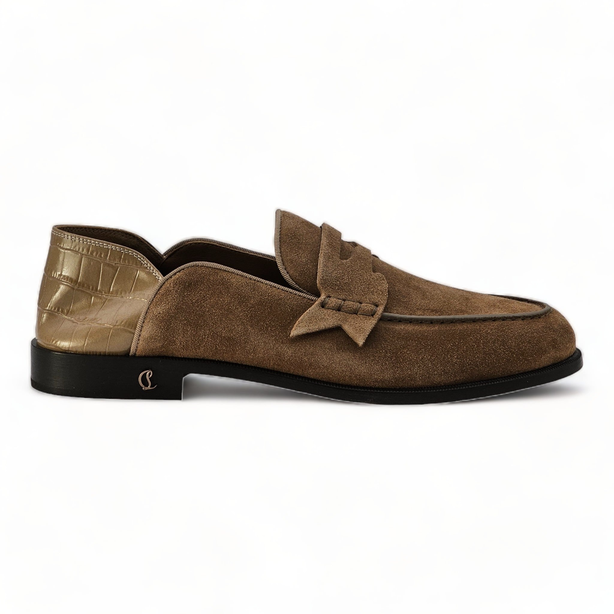 Christian Louboutin No Penny Loafers 30mm - Suede - Loafers - Tan - 5