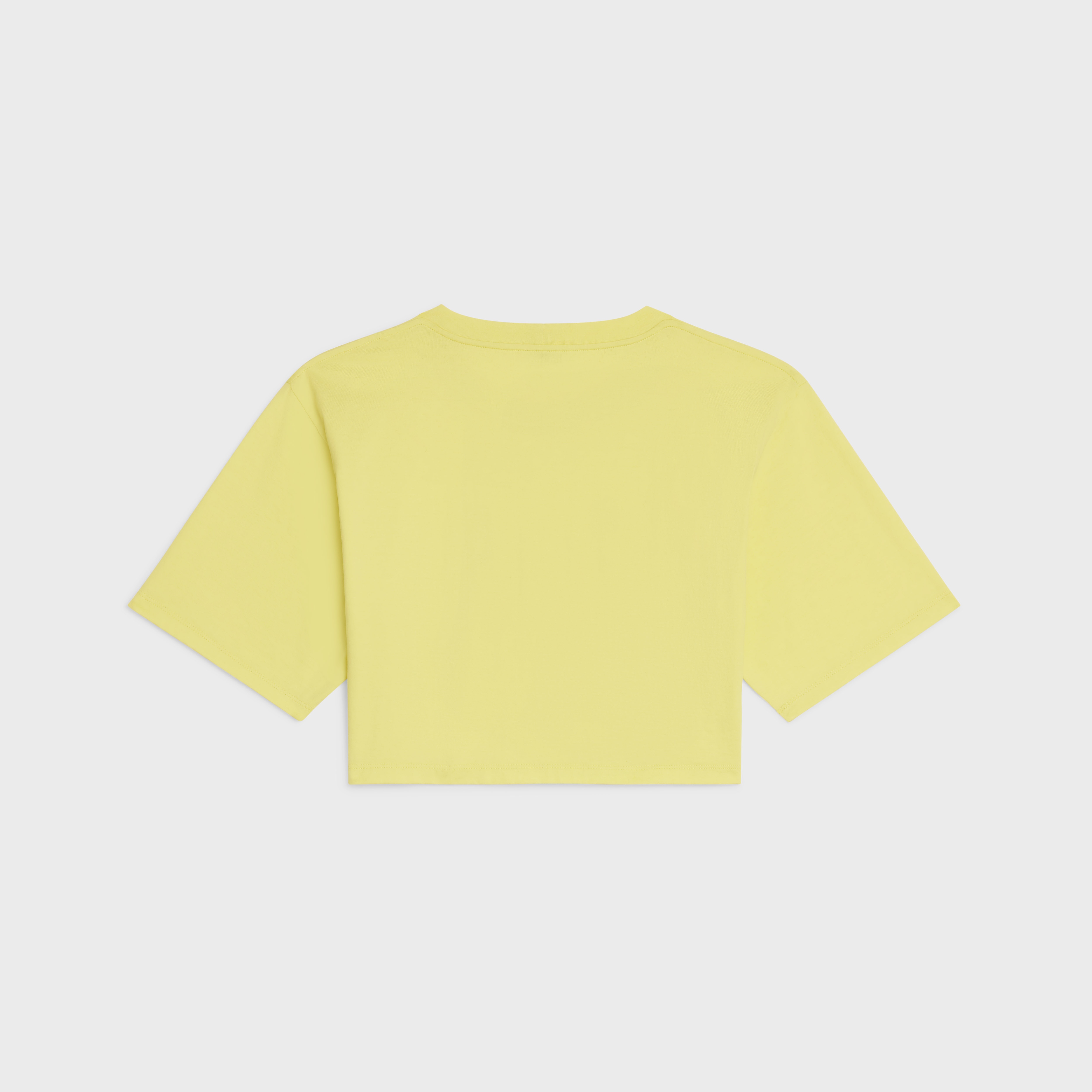 CROPPED CELINE T-SHIRT IN COTTON FLEECE - 2
