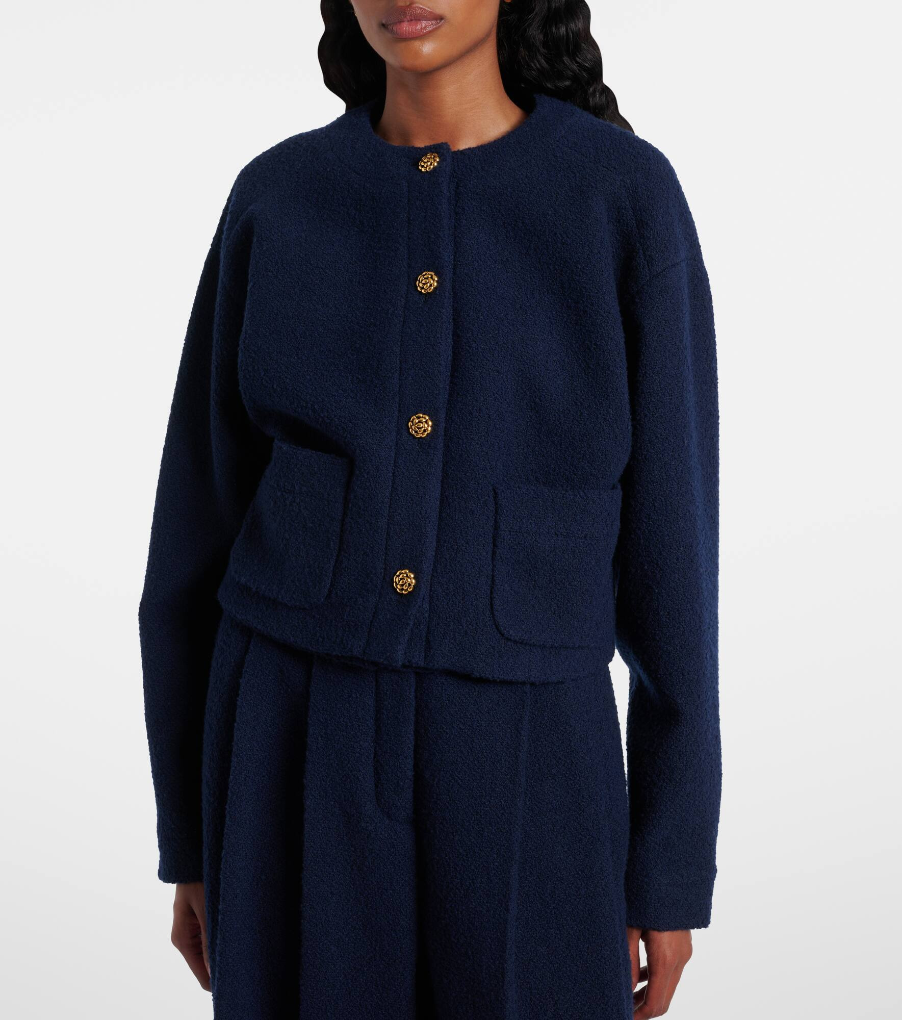 Cashmere and wool bouclé jacket - 6