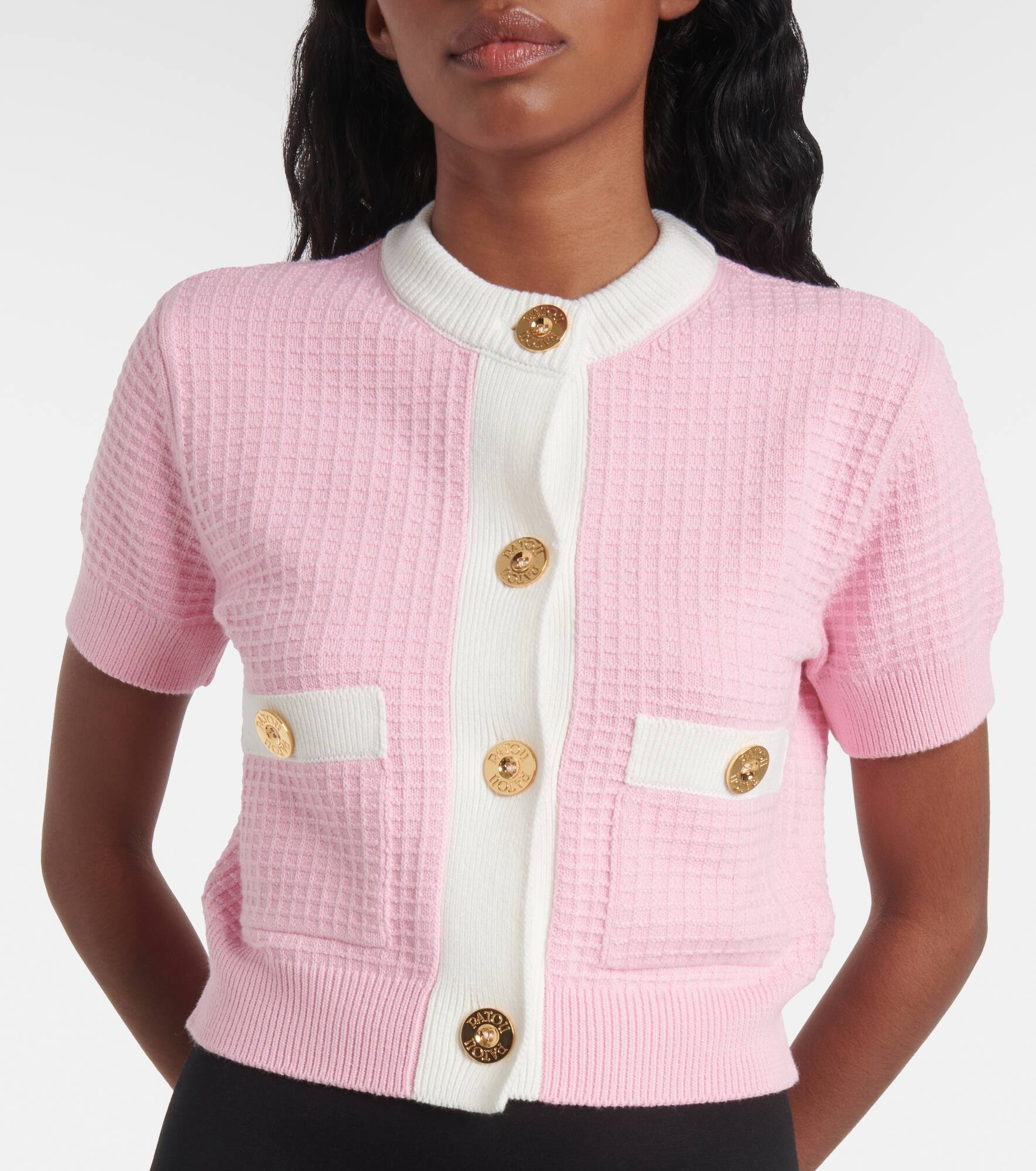 Waffle-knit cotton cardigan - 4
