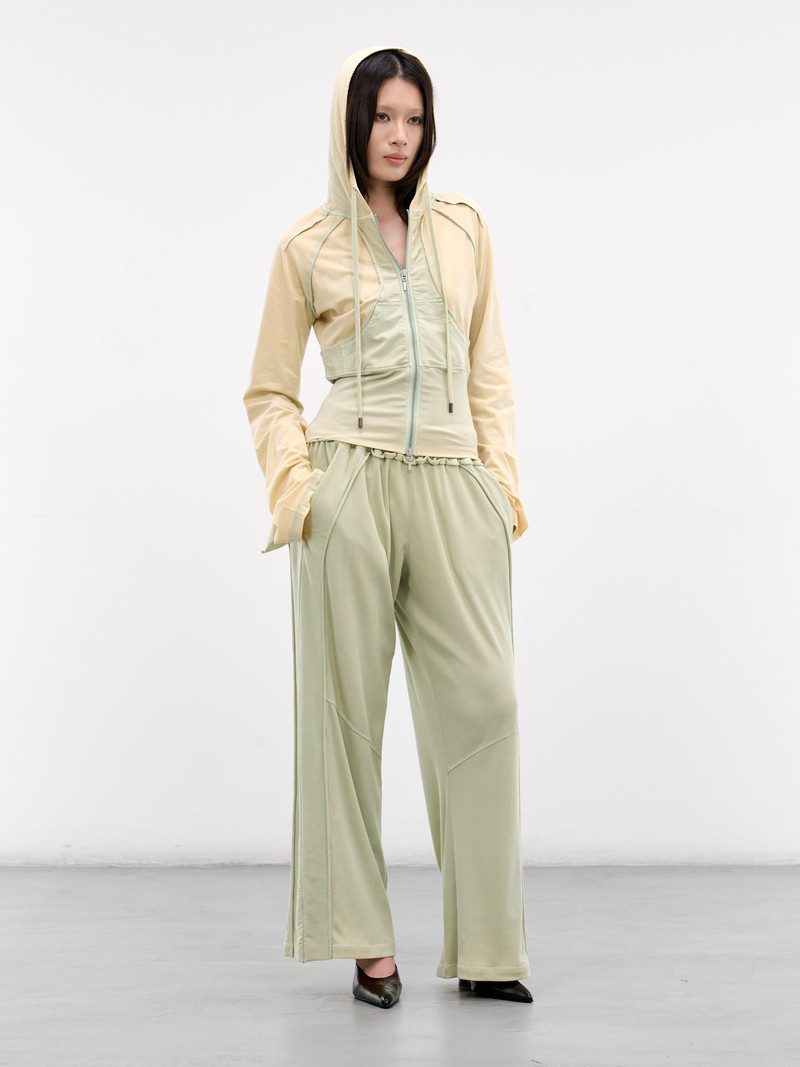 KNWLS Beige Bellona Deconstructed Zip Hoodie outlook