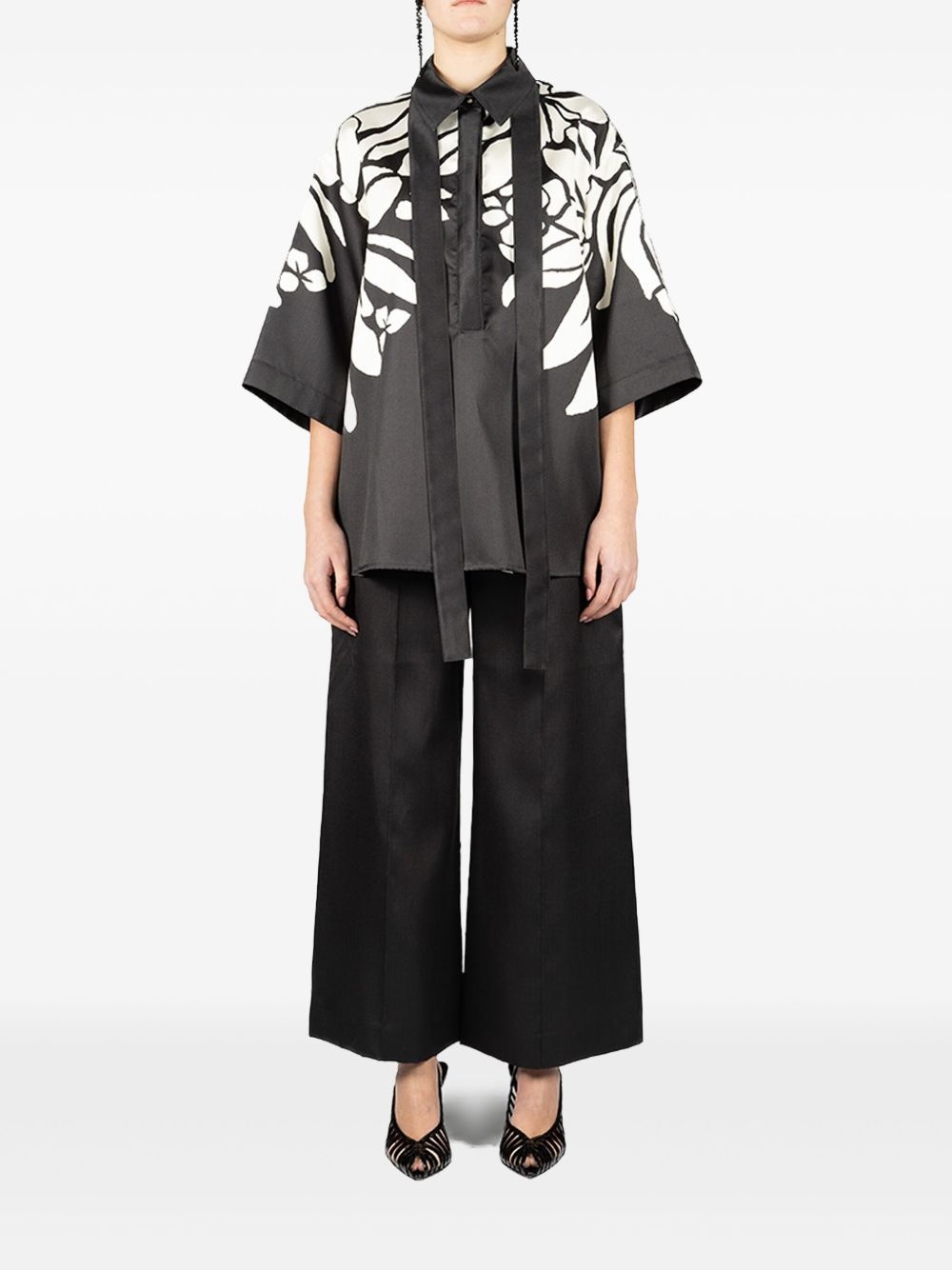 Printed Mikado trousers - 2