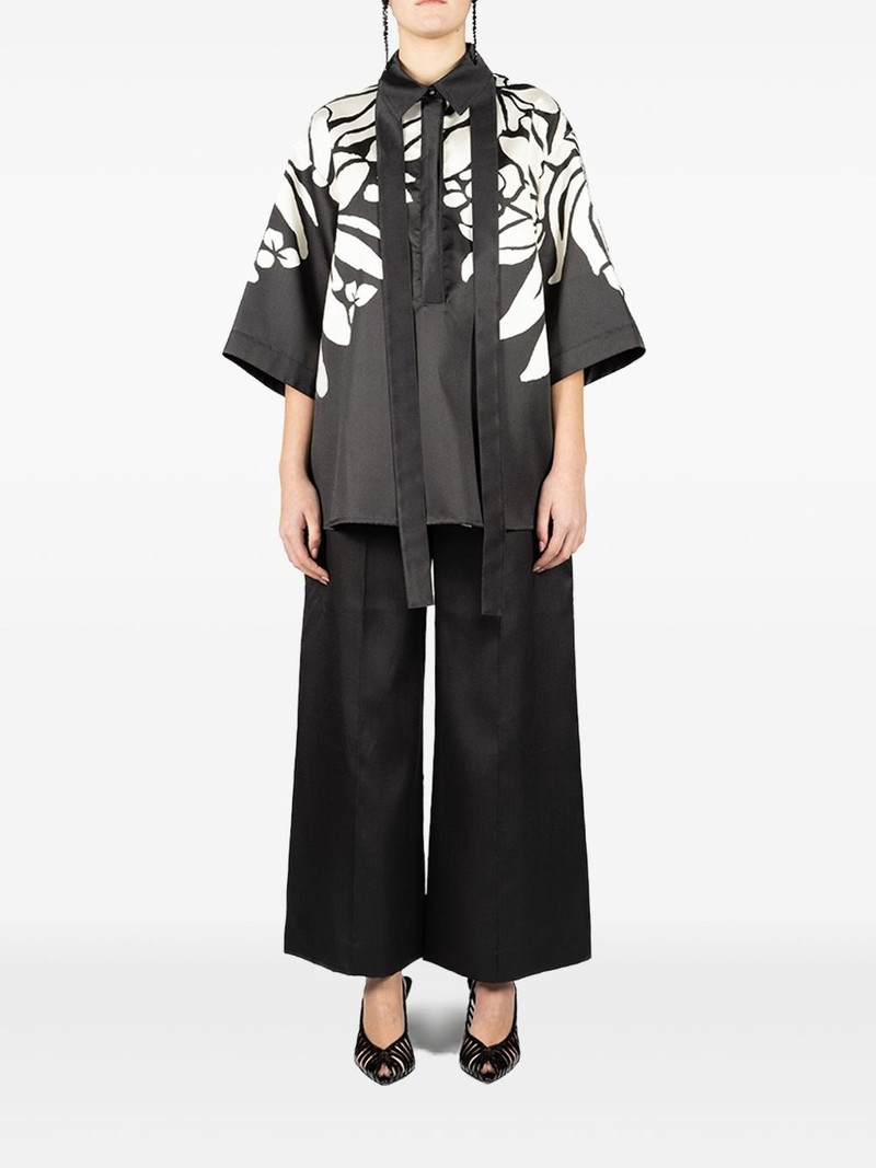 ELIE SAAB Printed Mikado trousers outlook