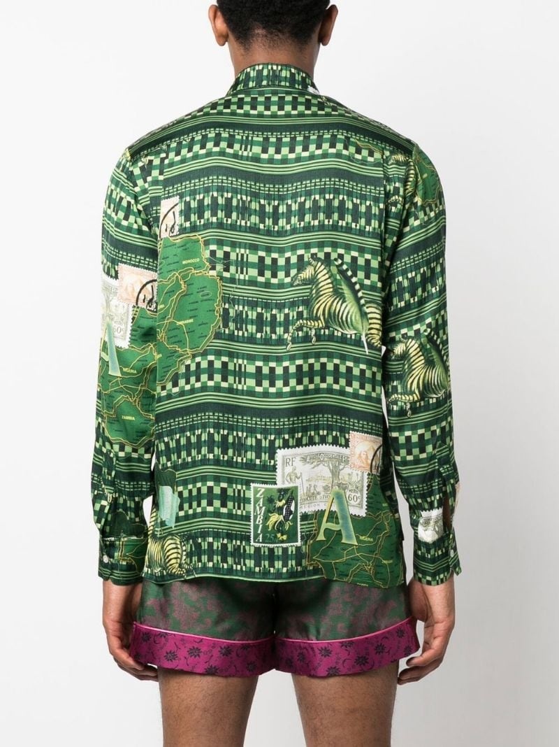 graphic-print long-sleeve shirt - 4