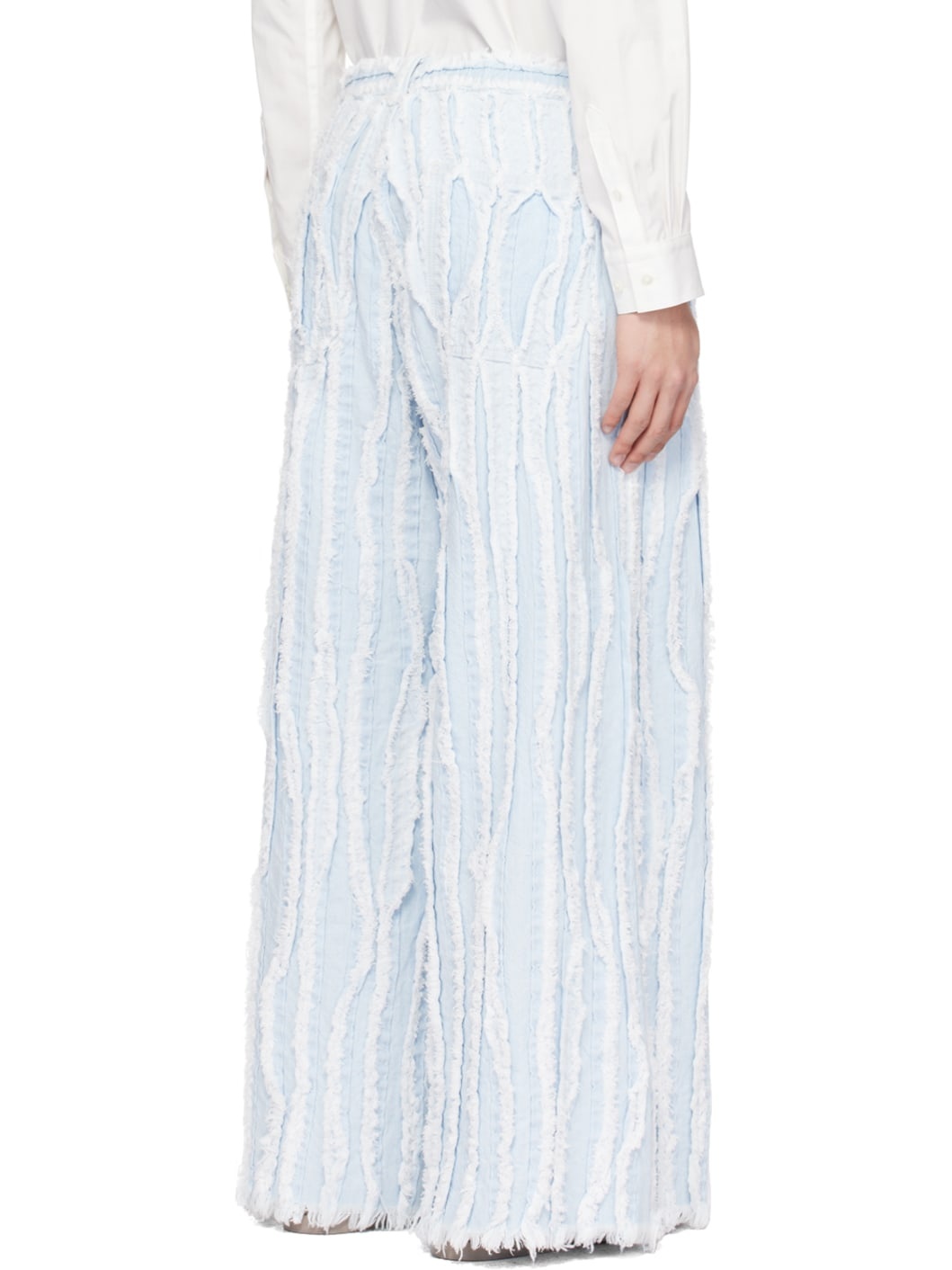 Blue Frayed Edge Jeans - 3
