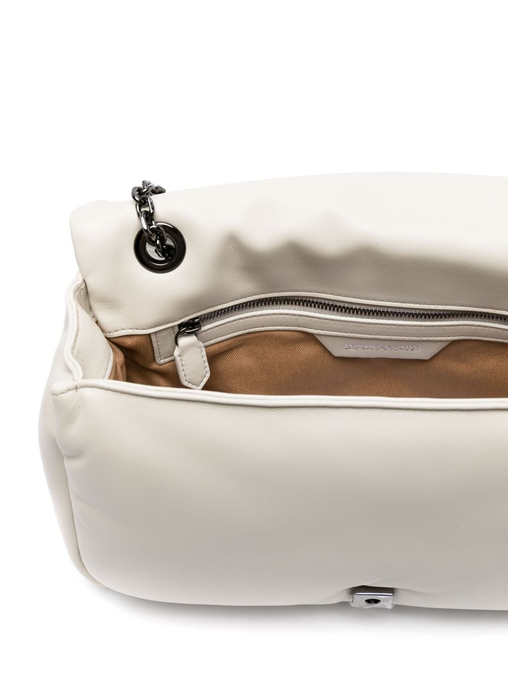 logo-embossed quilted shoulder bag - 5