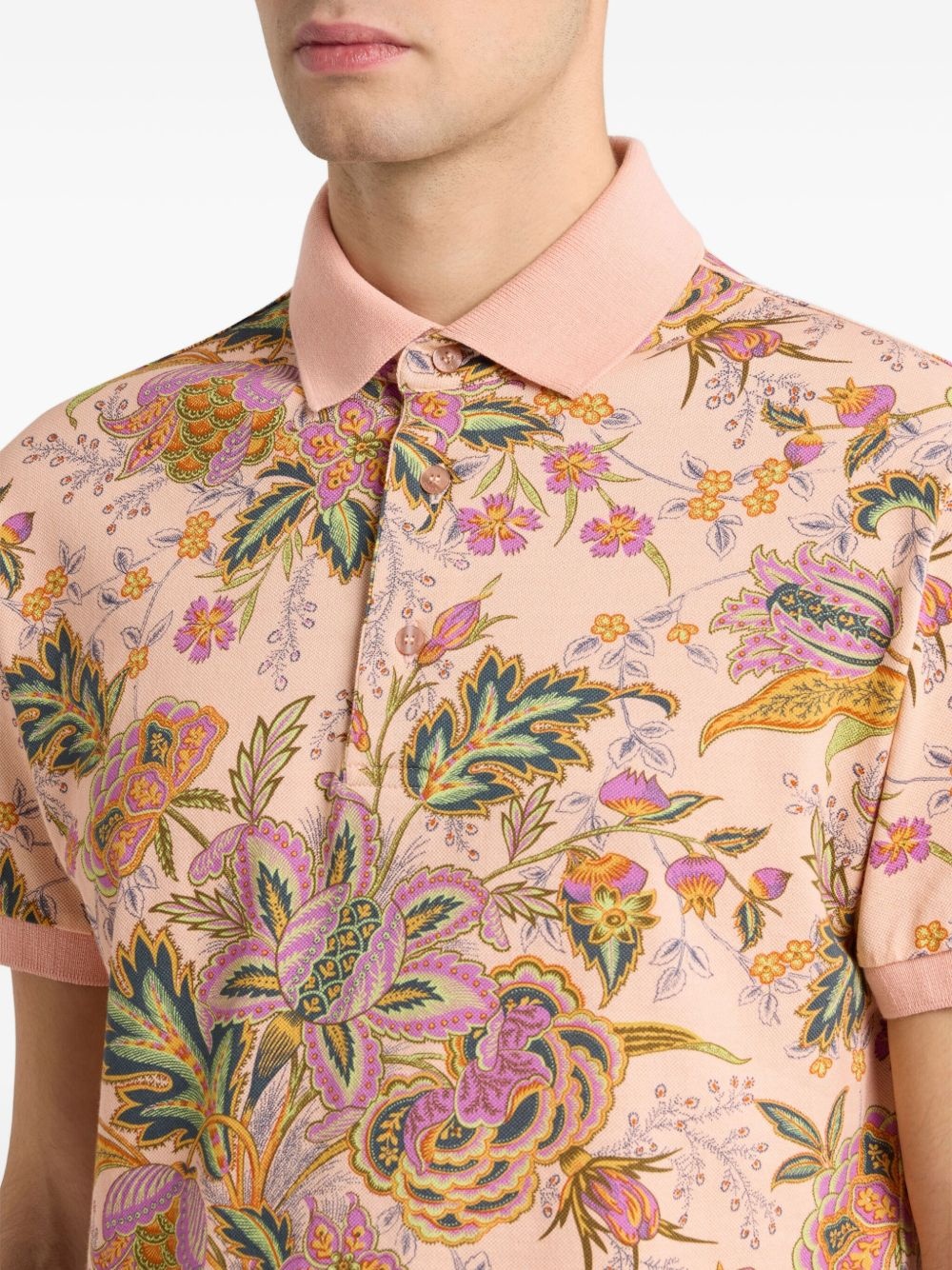 printed cotton polo shirt - 3