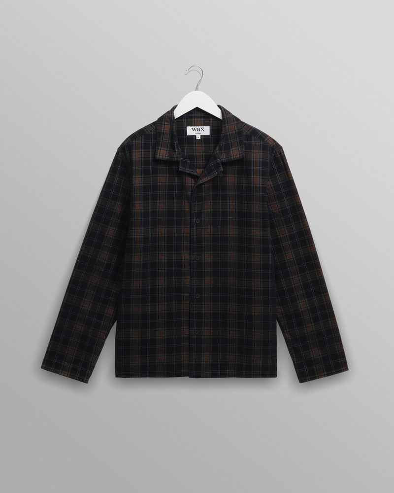 Corey - Navy And Multicolour Check Corduroy Shirt 1