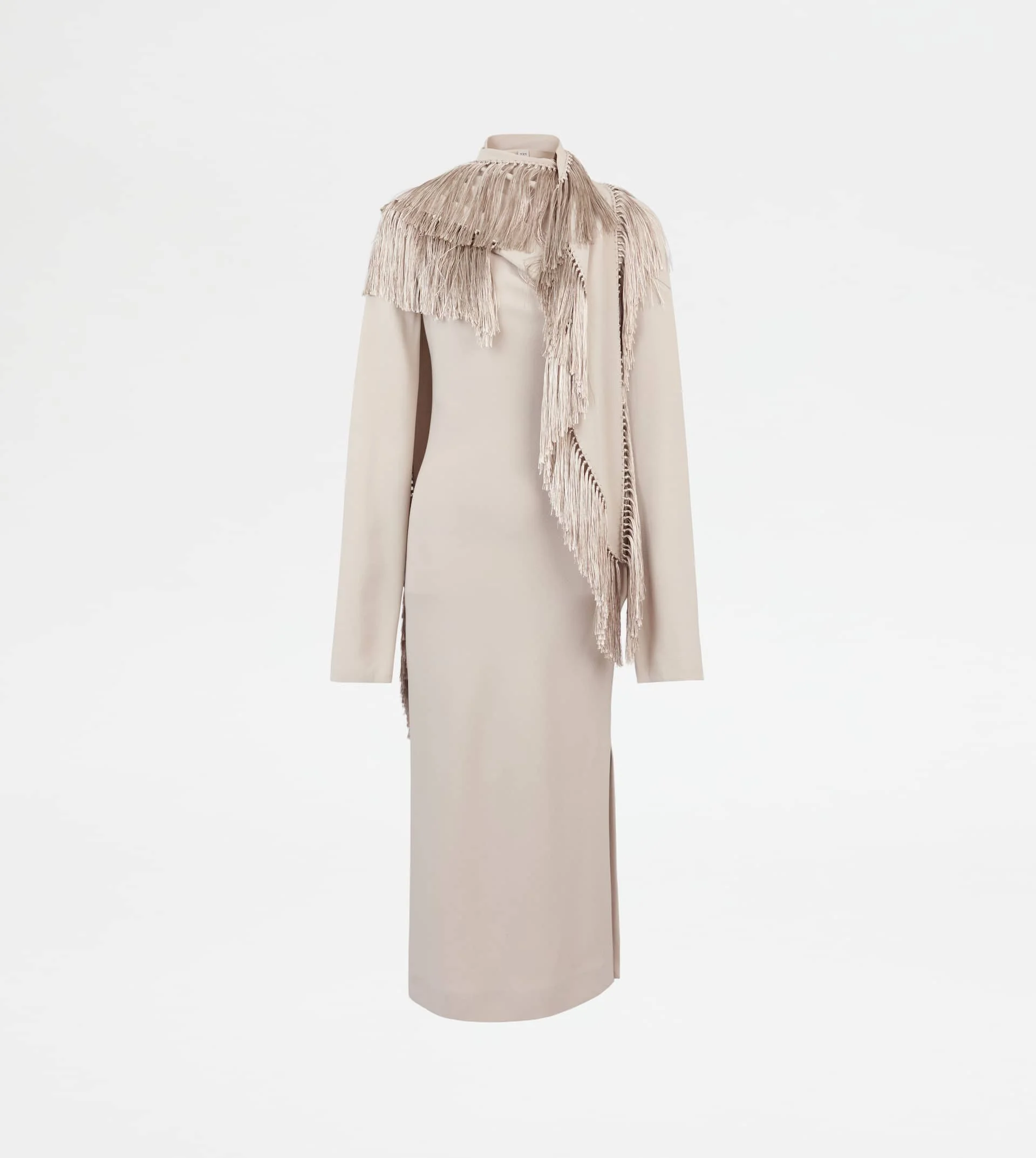 WOOL BLEND DRESS - OFF WHITE - 1