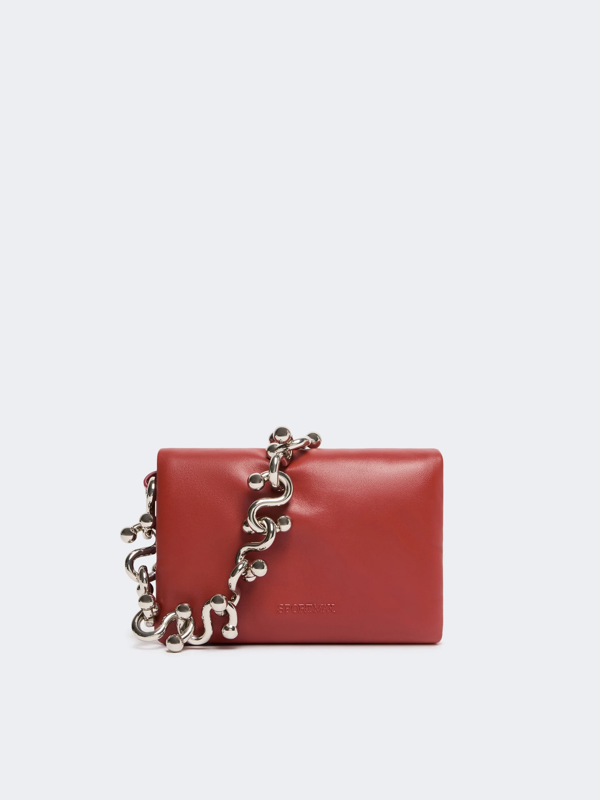 Padded nappa-leather mini Soffy Bag - BRICK RED - 1
