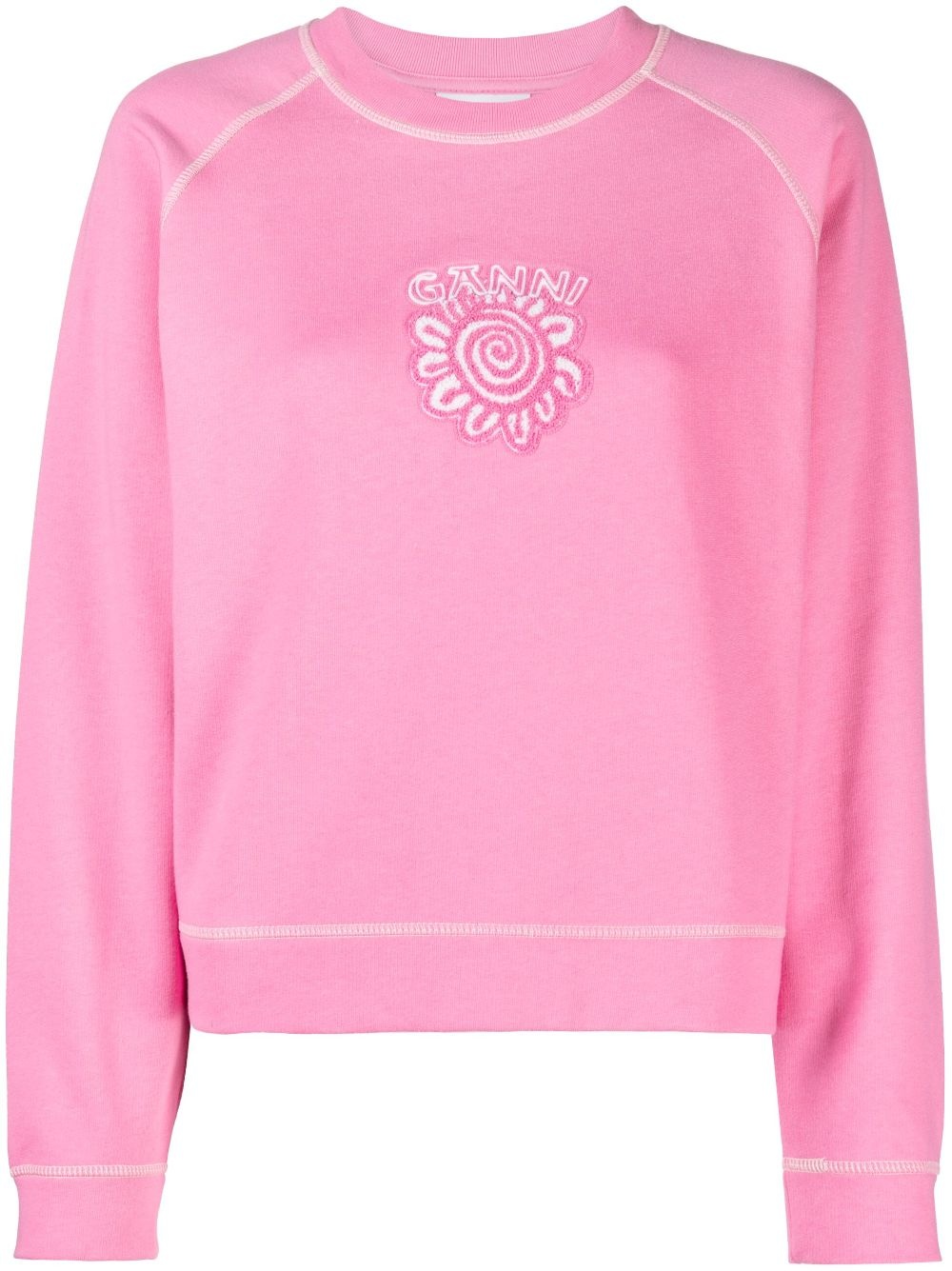 logo-print cotton sweatshirt - 1