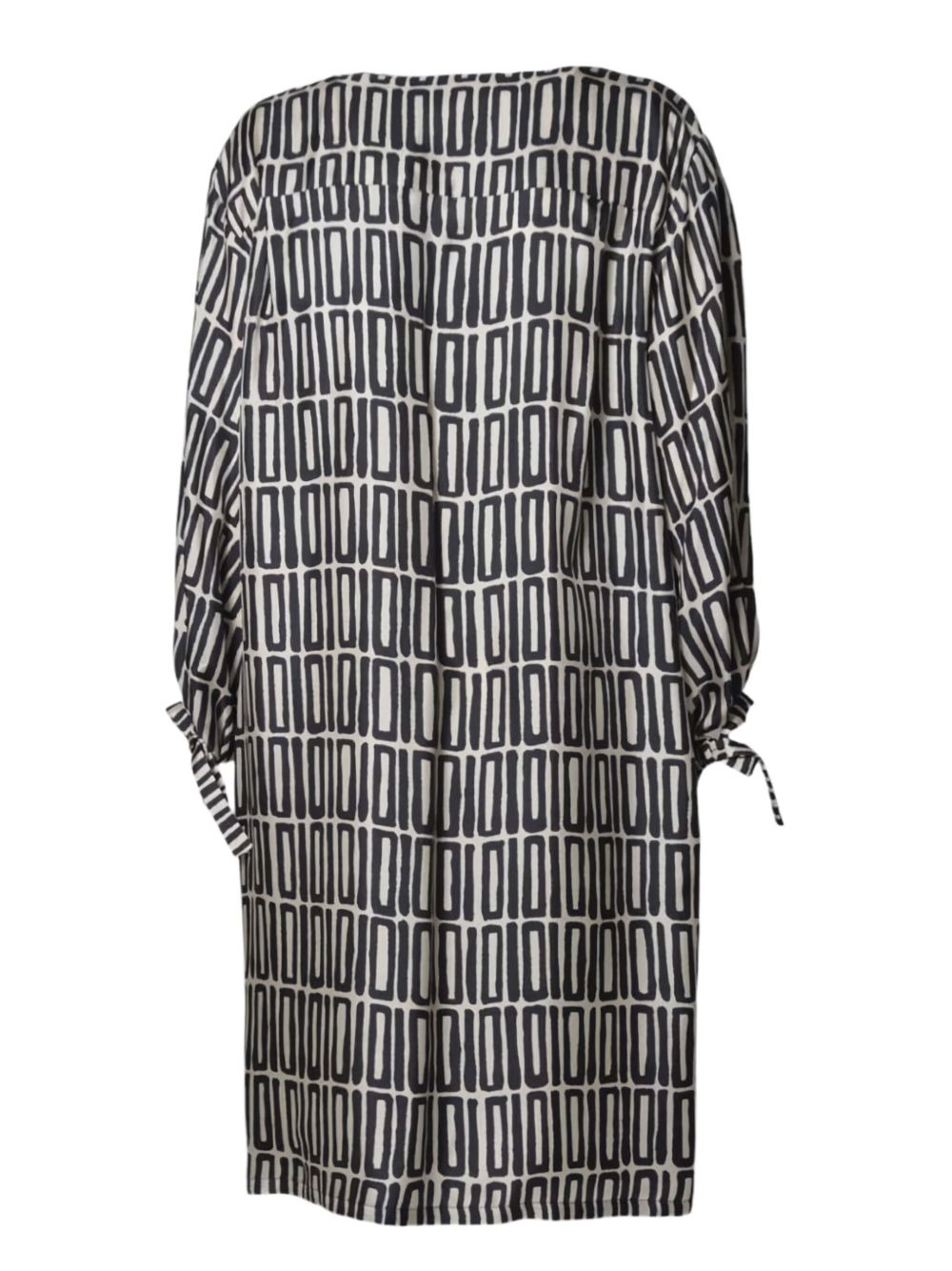 geometric-print tie-cuff dress - 2