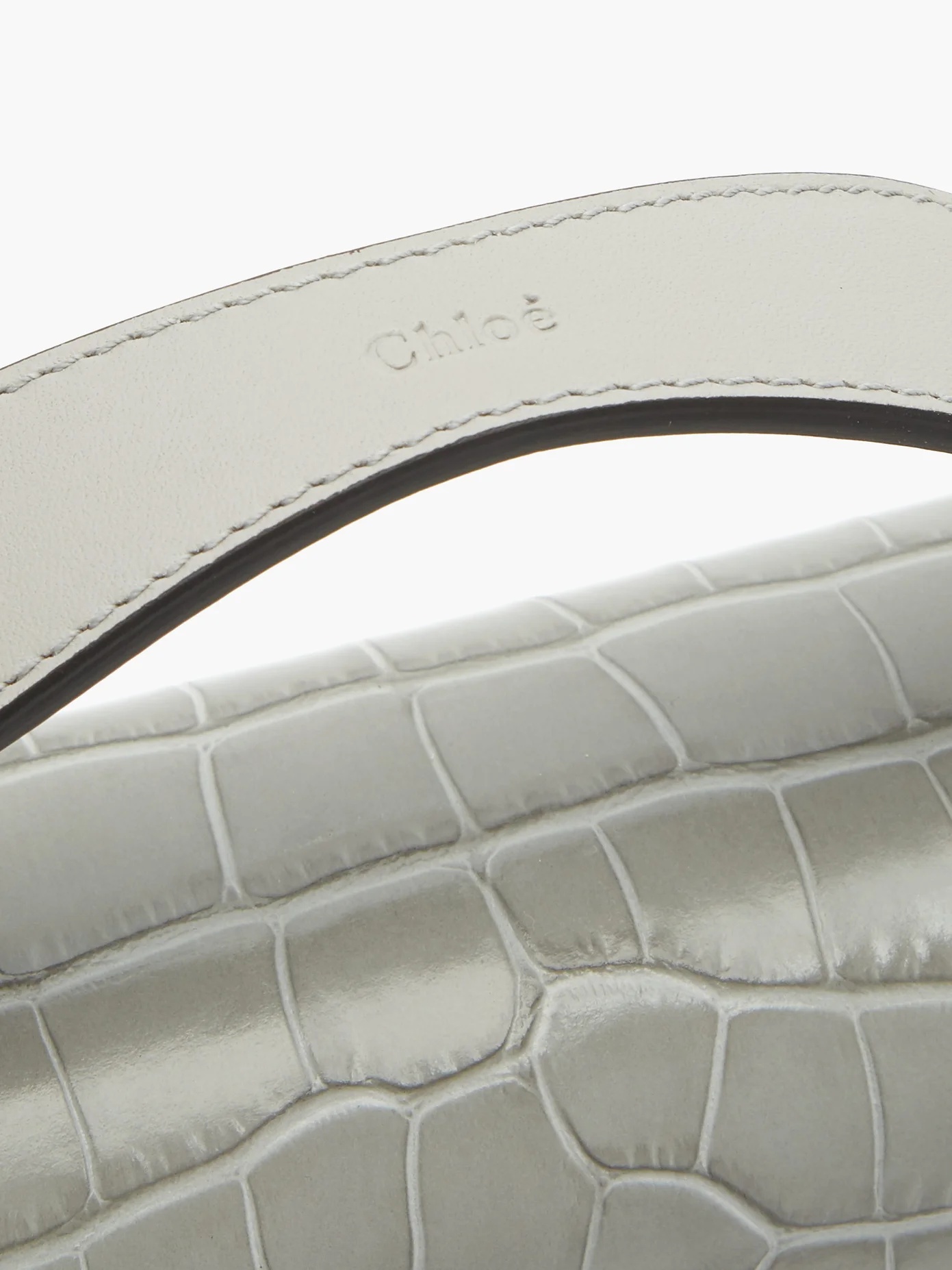 Mini C crocodile-debossed leather crossbody bag - 5