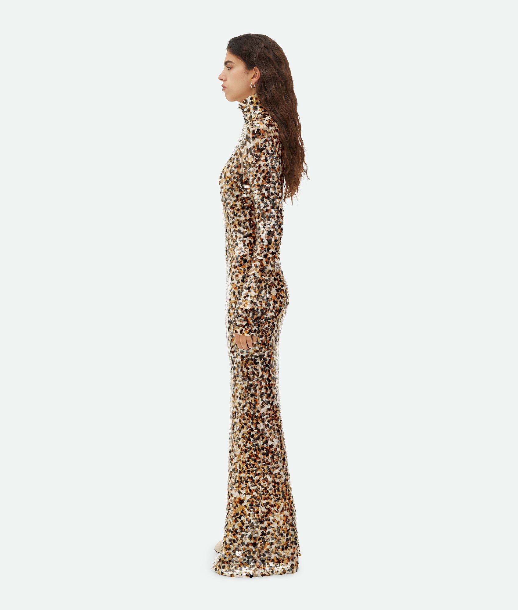 Printed Sequins Cotton Dress - 2