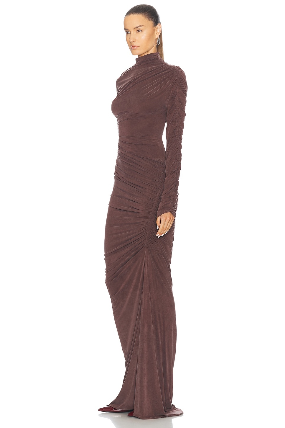 ATLEIN Hyper Ruched Long Dress | REVERSIBLE