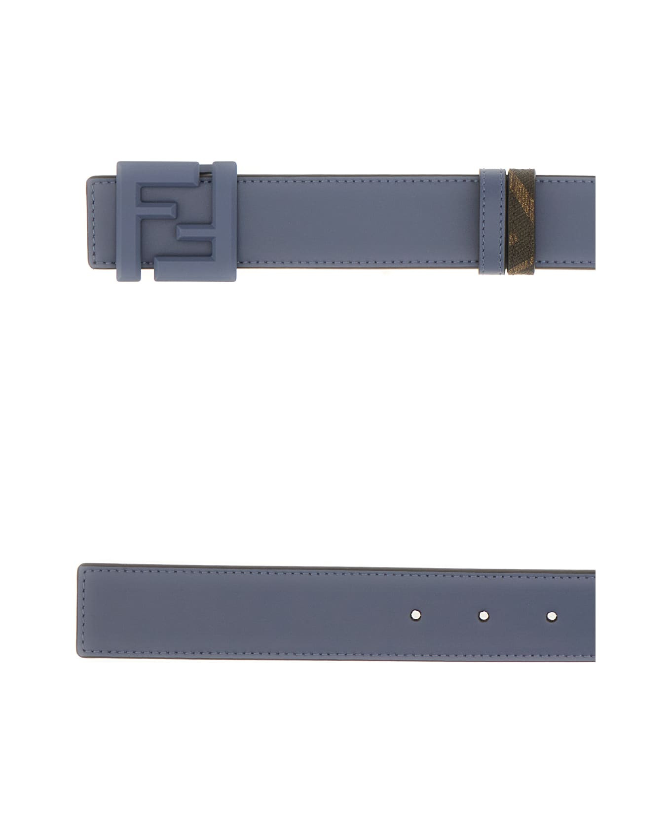 Powder Blue Leather Belt - 2
