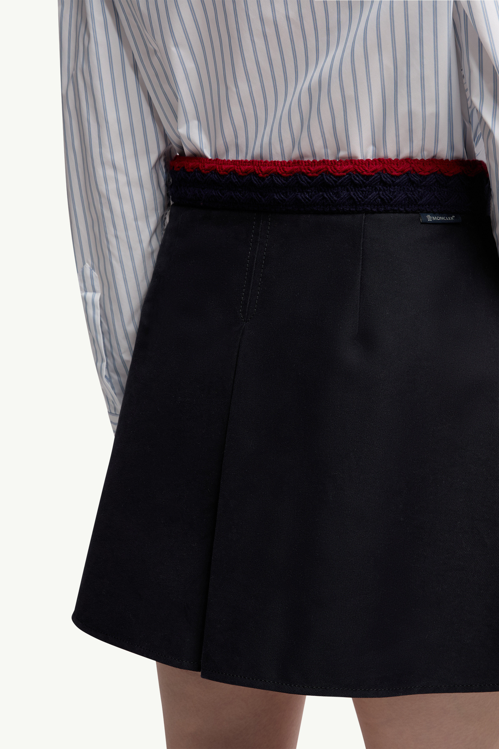 Cotton Gabardine Pleated Mini Skirt - 6