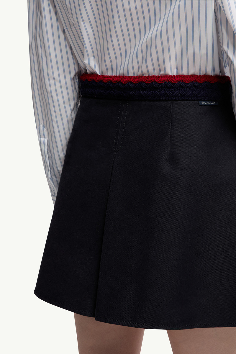 Cotton Gabardine Pleated Mini Skirt 6