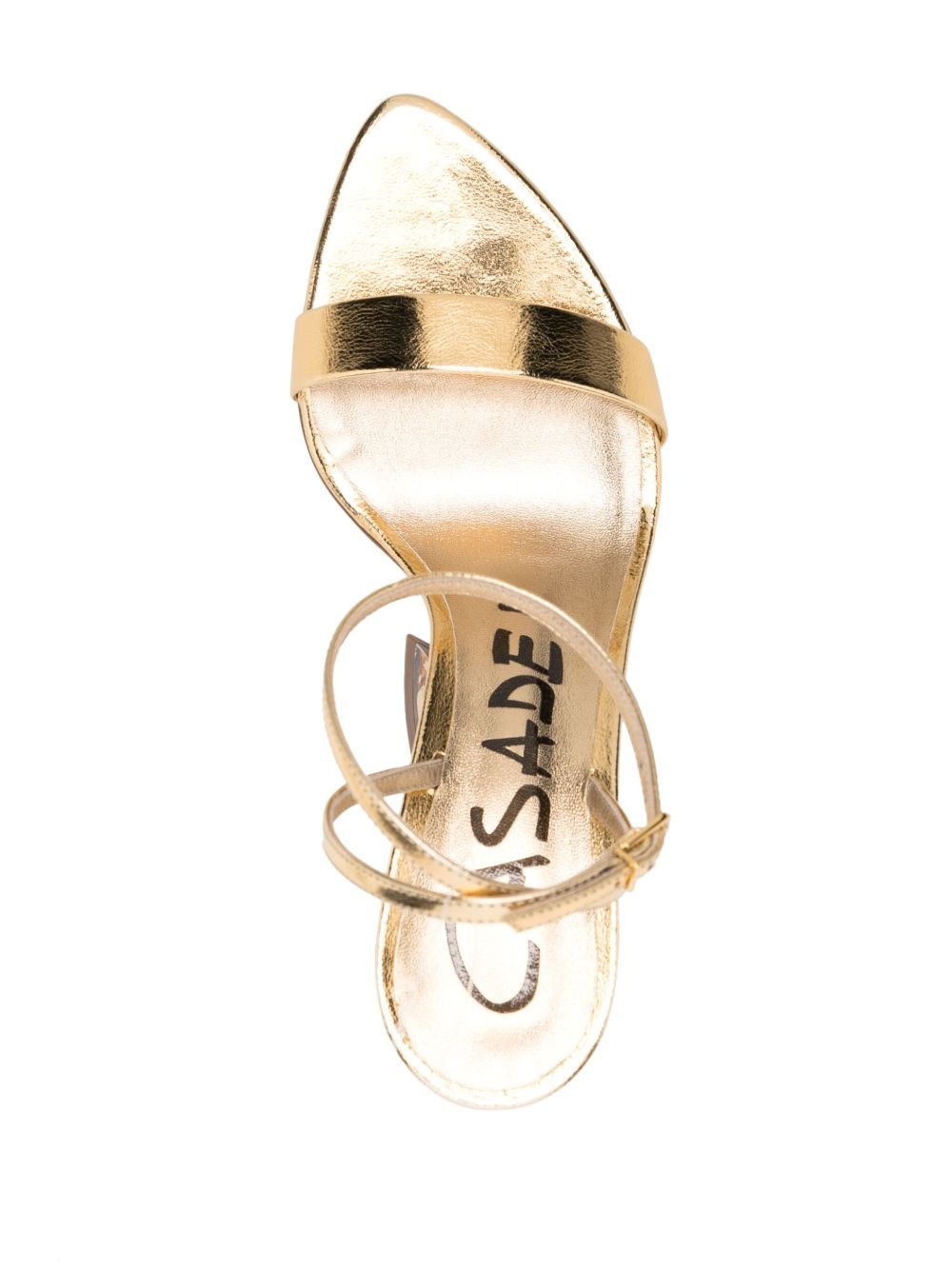 Elodie 75mm metallic-finish sandals - 4
