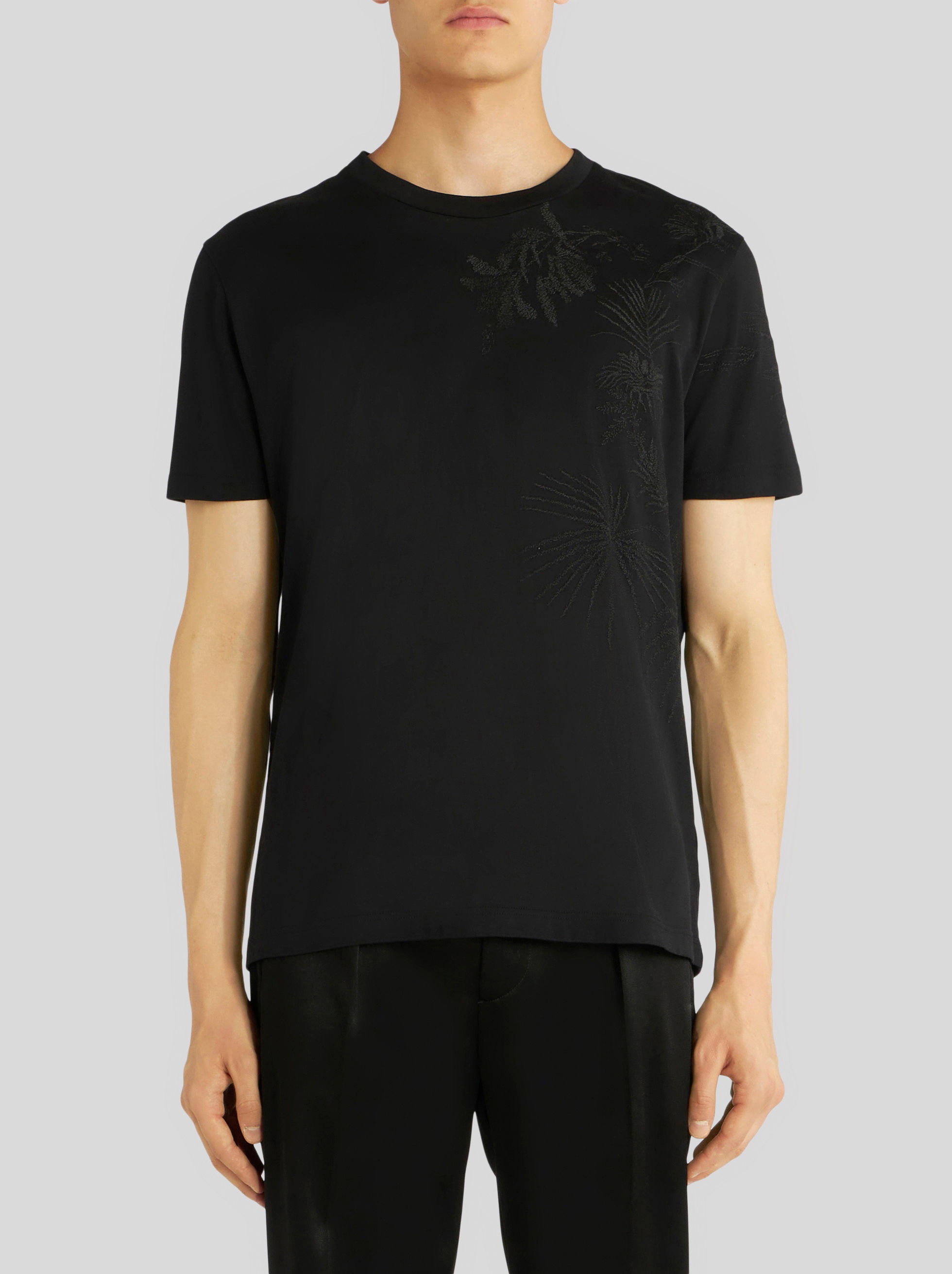 FLORAL EMBROIDERY T-SHIRT - 2