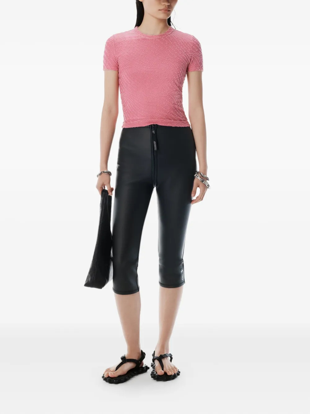 T BY ALEXANDER WANG - Women Jacquard Logo Baby Tee - 3