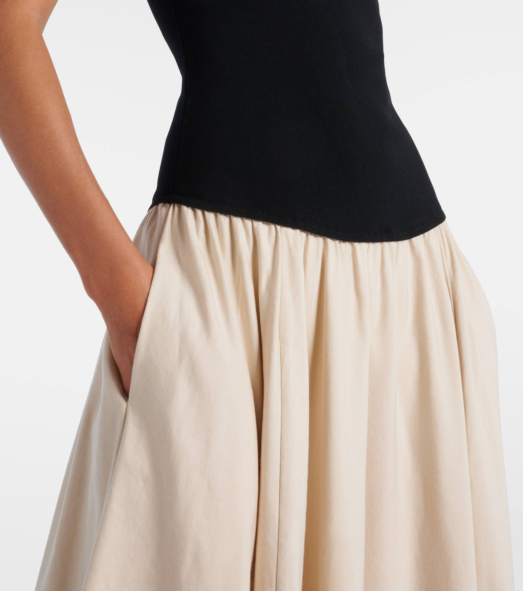 Adaline linen-blend midi dress - 5