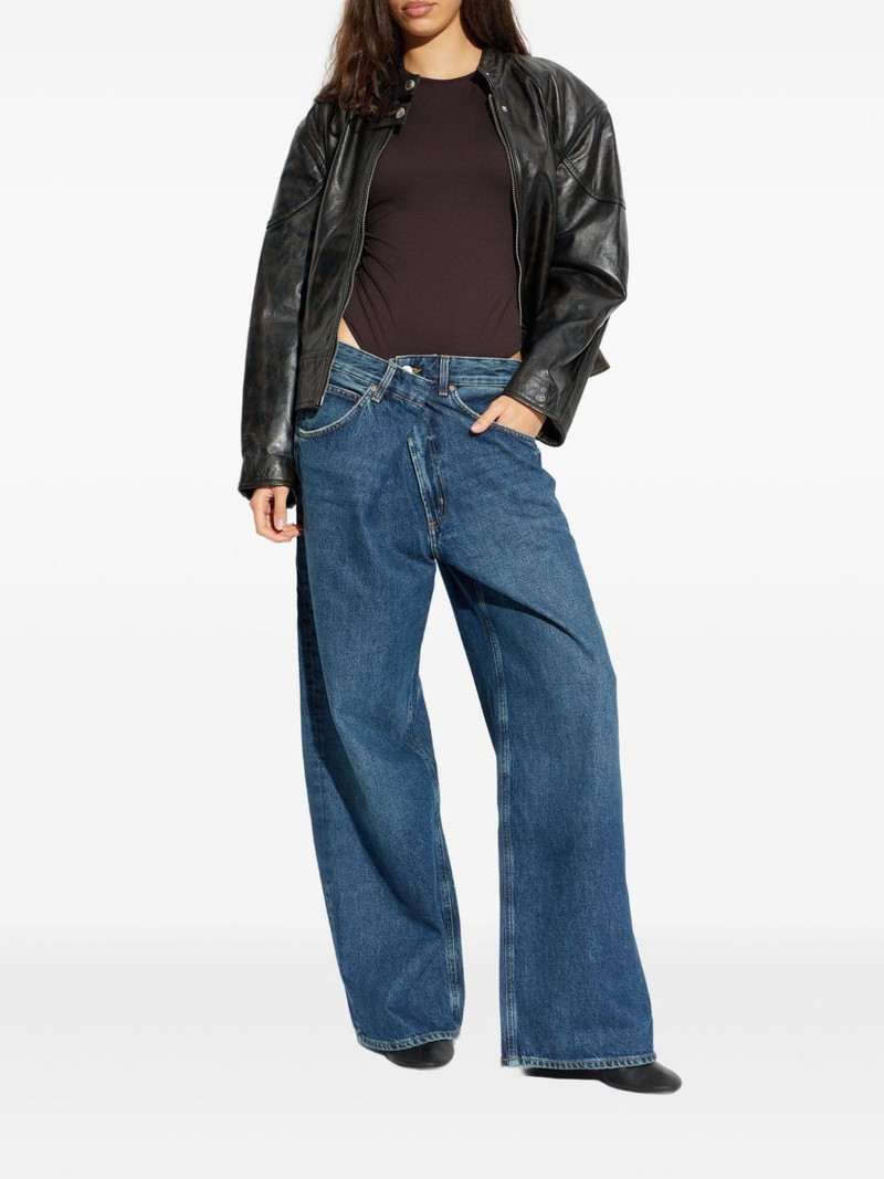 STAND STUDIO Alita zip-fastening leather jacket outlook